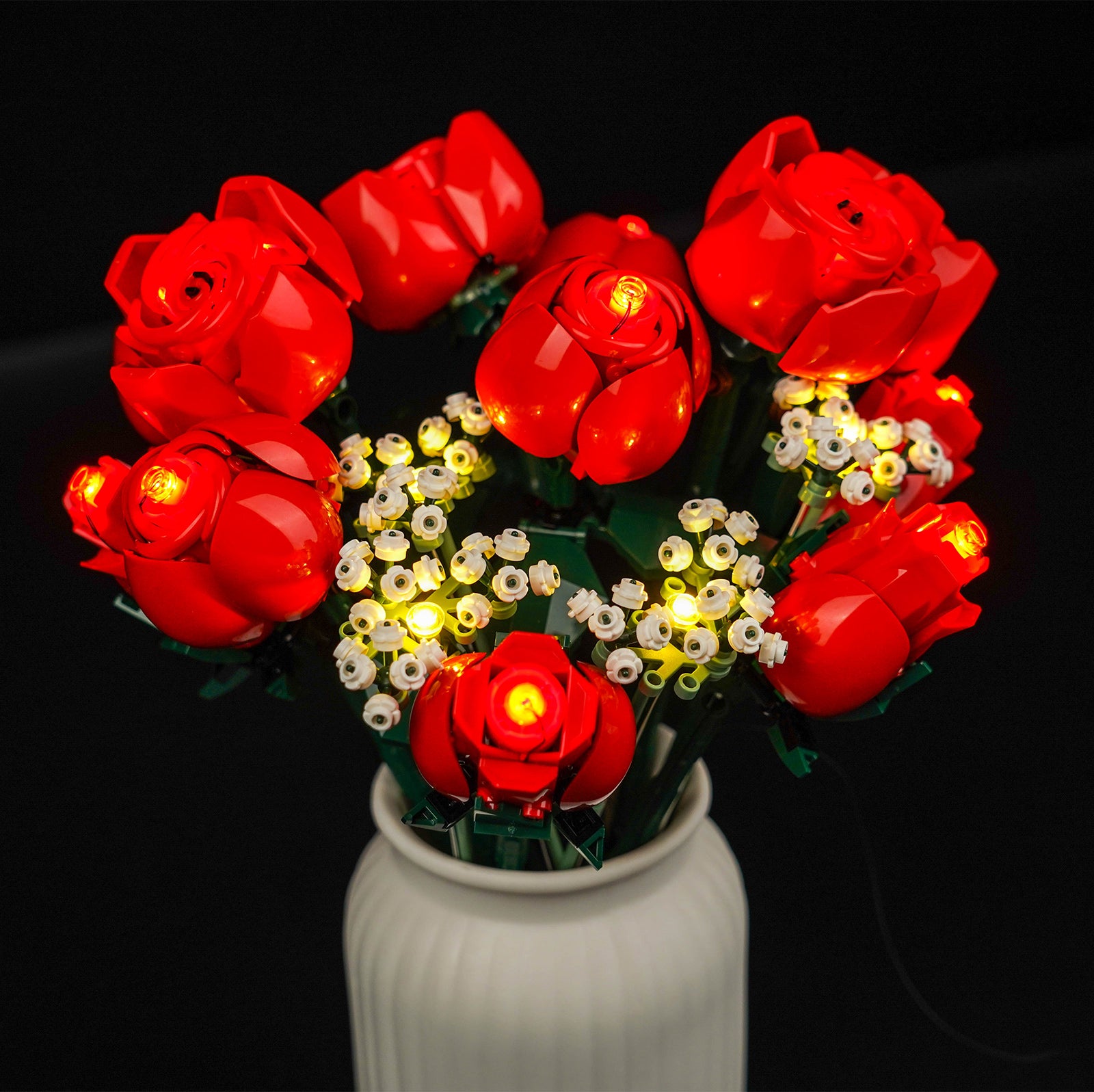 Kit d'éclairage BrickBling pour icônes LEGO Bouquet de roses 10328
