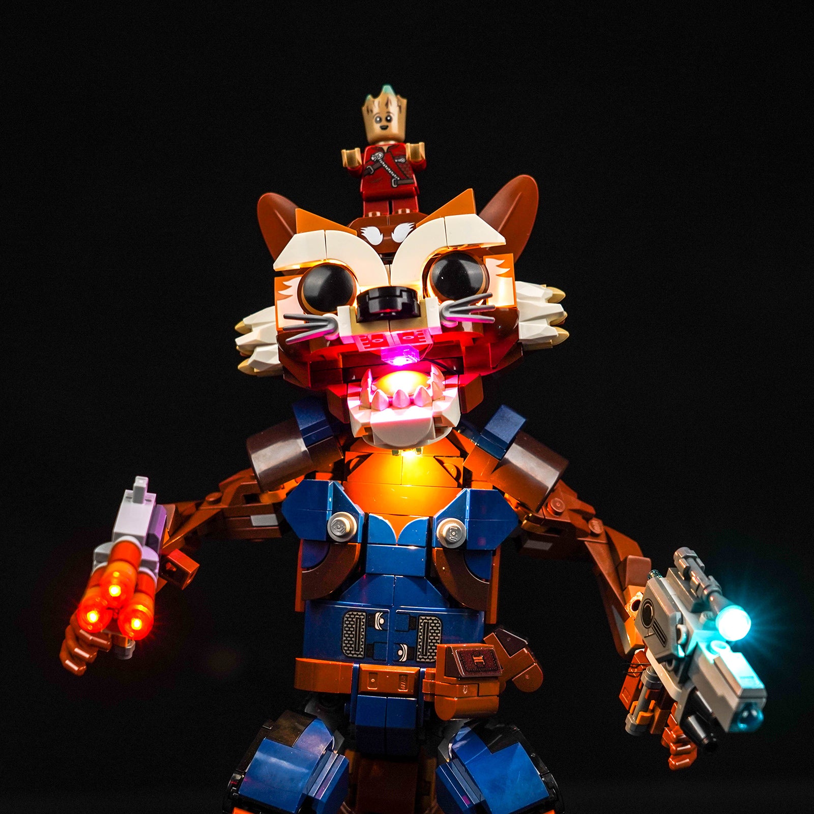 BrickbBling Lichtset für LEGO Marvel Rocket &amp; Baby Groot 76282