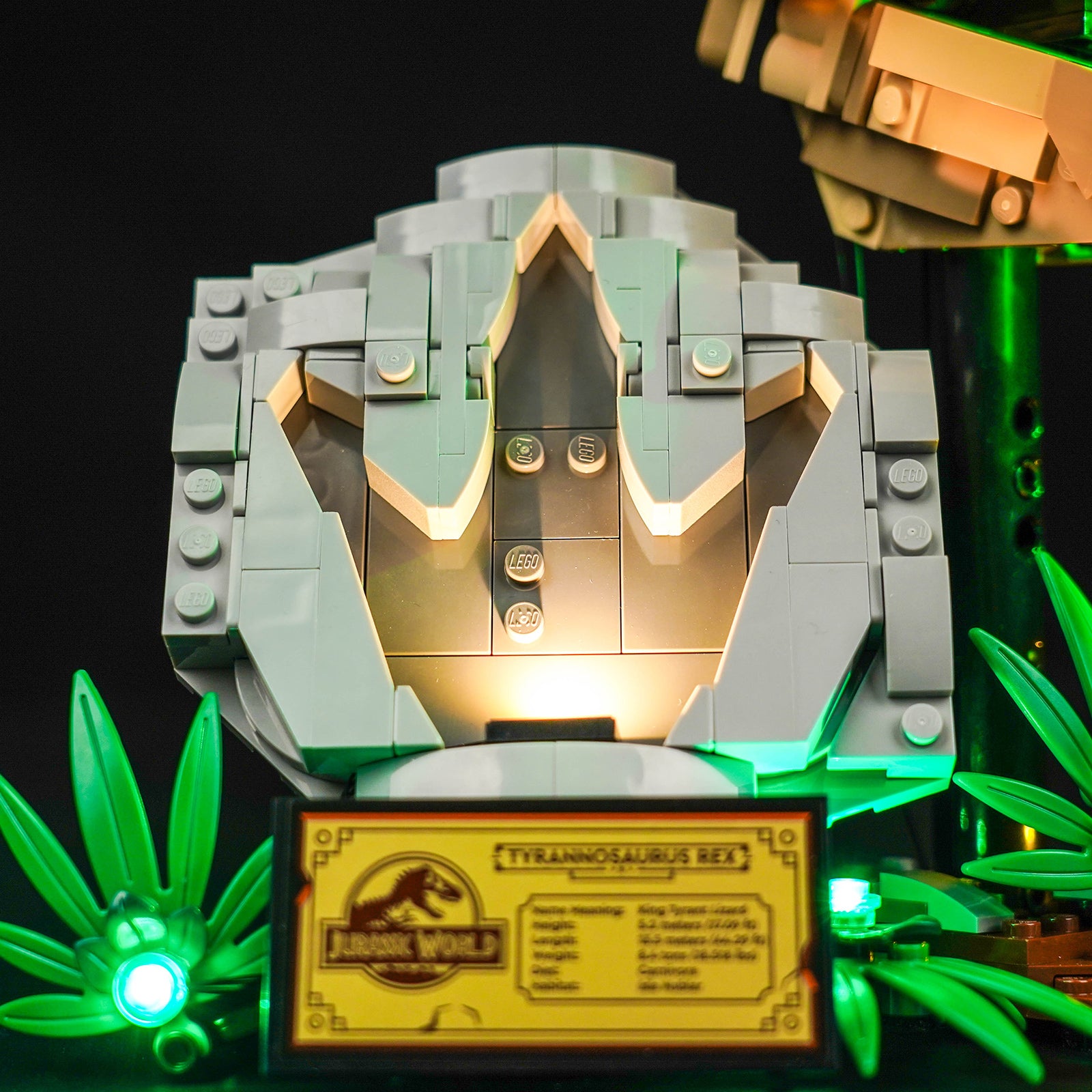 BrickBling Lichtset für LEGO Jurassic World Dinosaurierfossilien: T. Rex-Schädel 76964