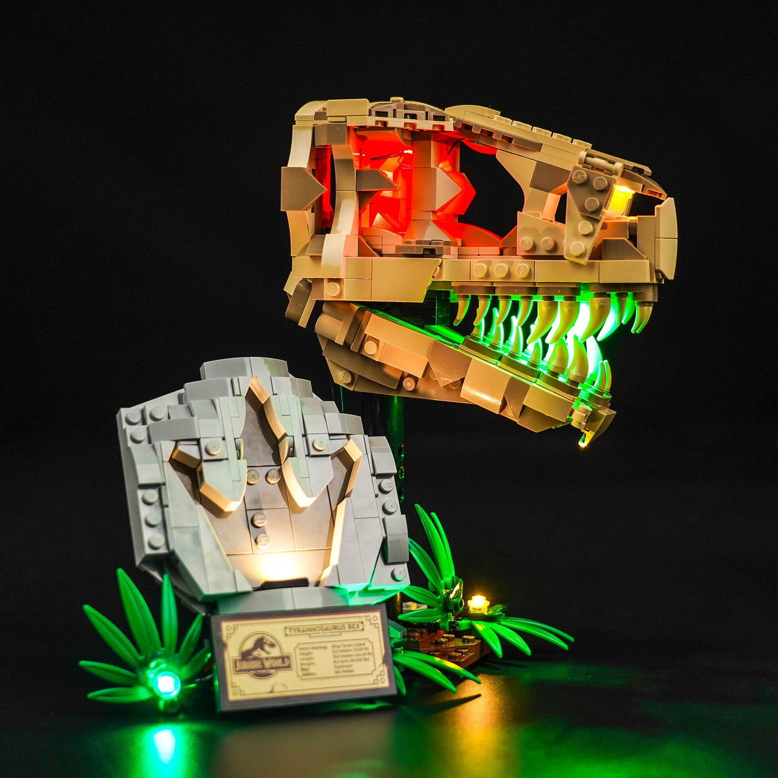 BrickBling Light Kit for LEGO Jurassic World Dinosaur Fossils: T. rex Skull 76964