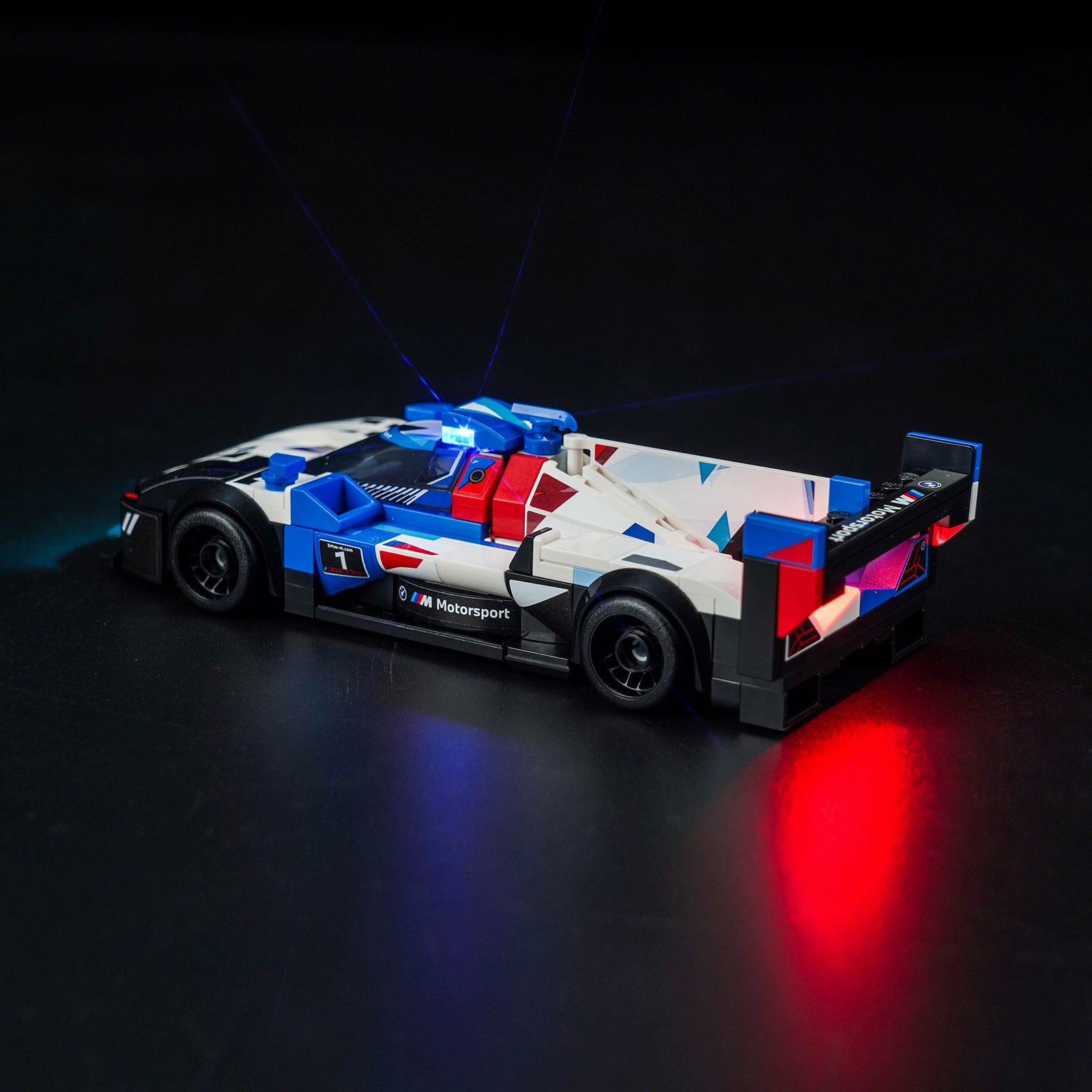 Kit d'éclairage BrickBling pour voitures de course LEGO Speed ​​Champions BMW M4 GT3 et BMW M Hybrid V8 76922