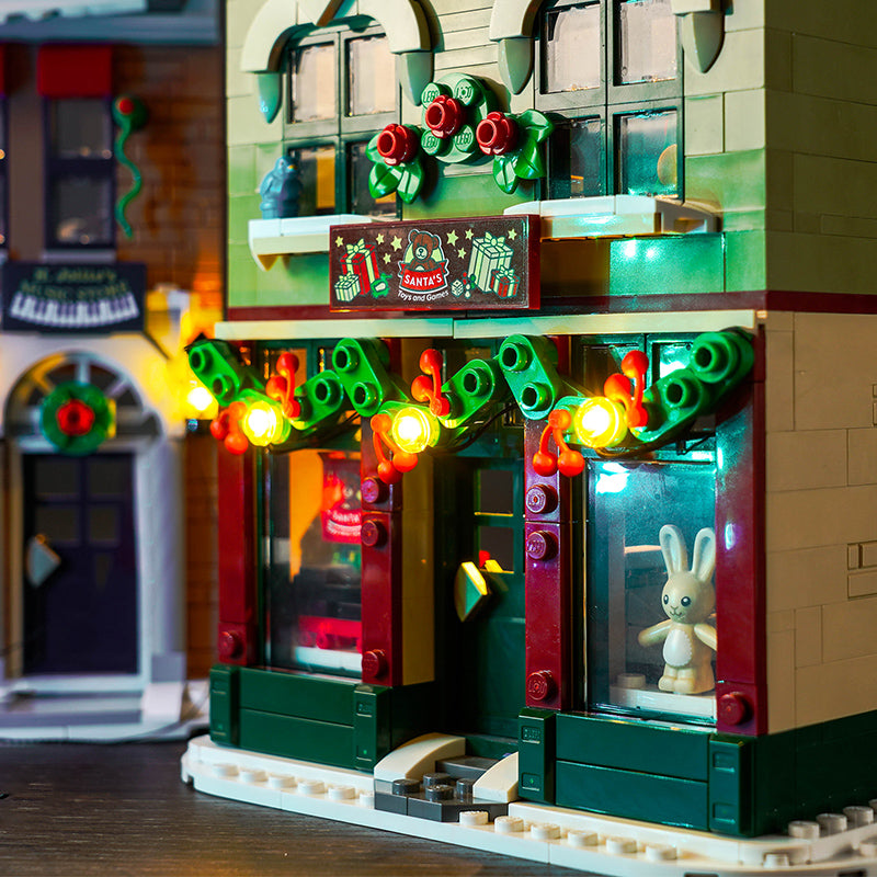 Kit d'éclairage BrickBling pour LEGO Holiday Main Street 10308 version télécommandée