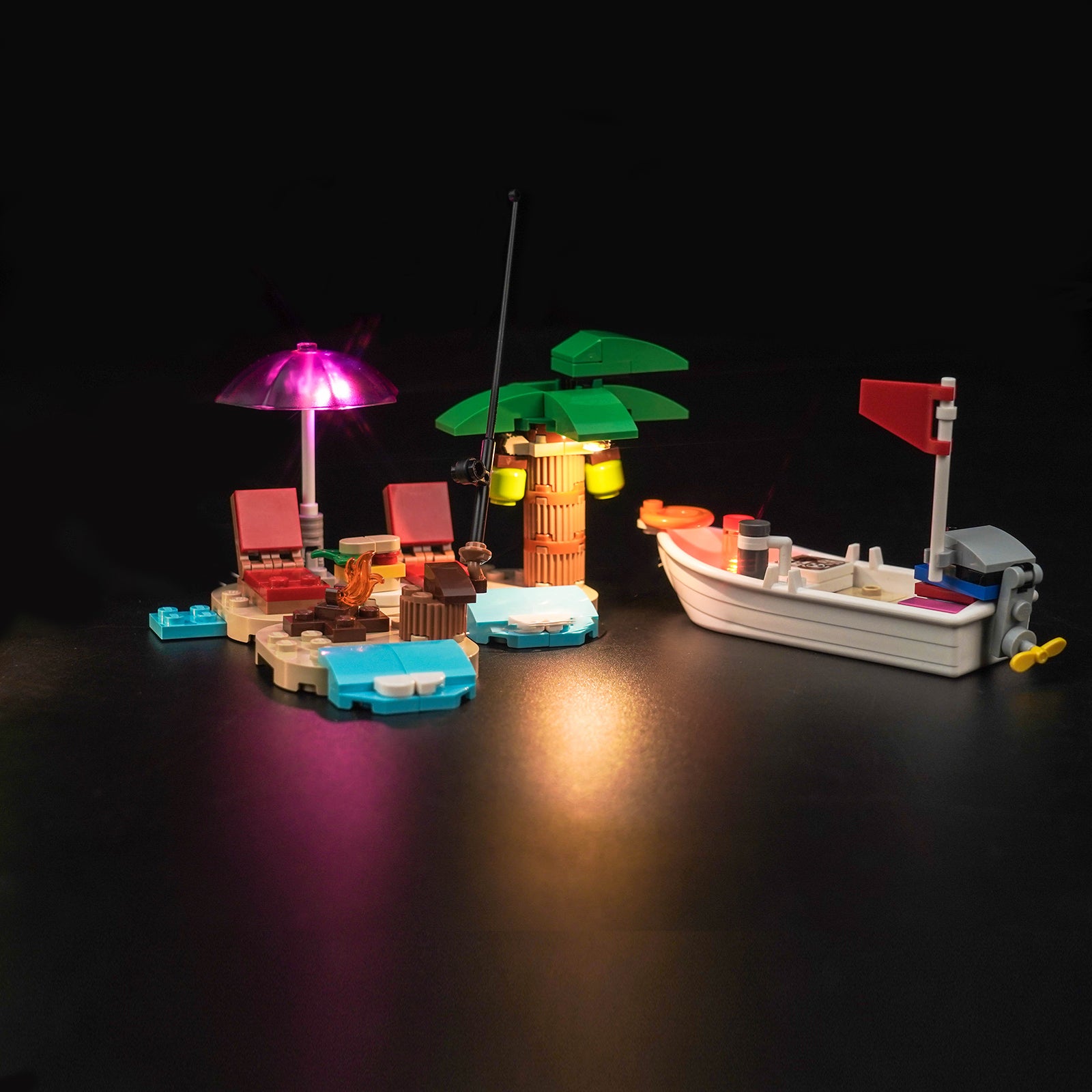 BrickBling Lichtset für LEGO Animal Crossing Kapp’n’s Island Boat Tour 77048
