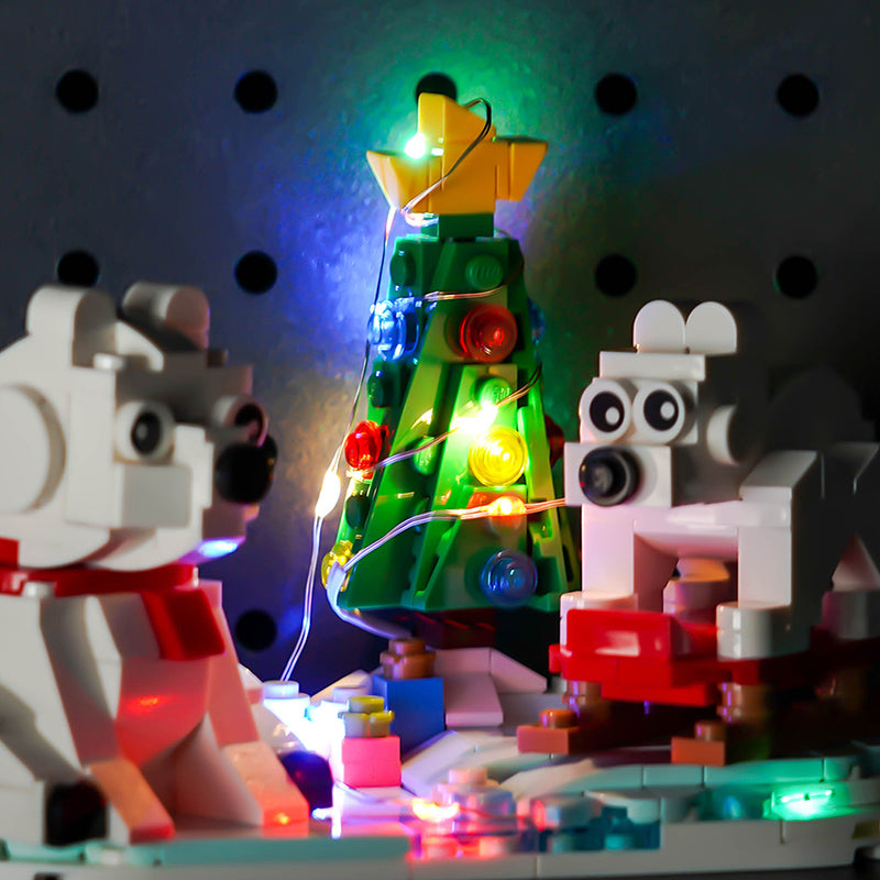 BrickBling Lichtset für LEGO Winterzeit-Eisbären 40571
