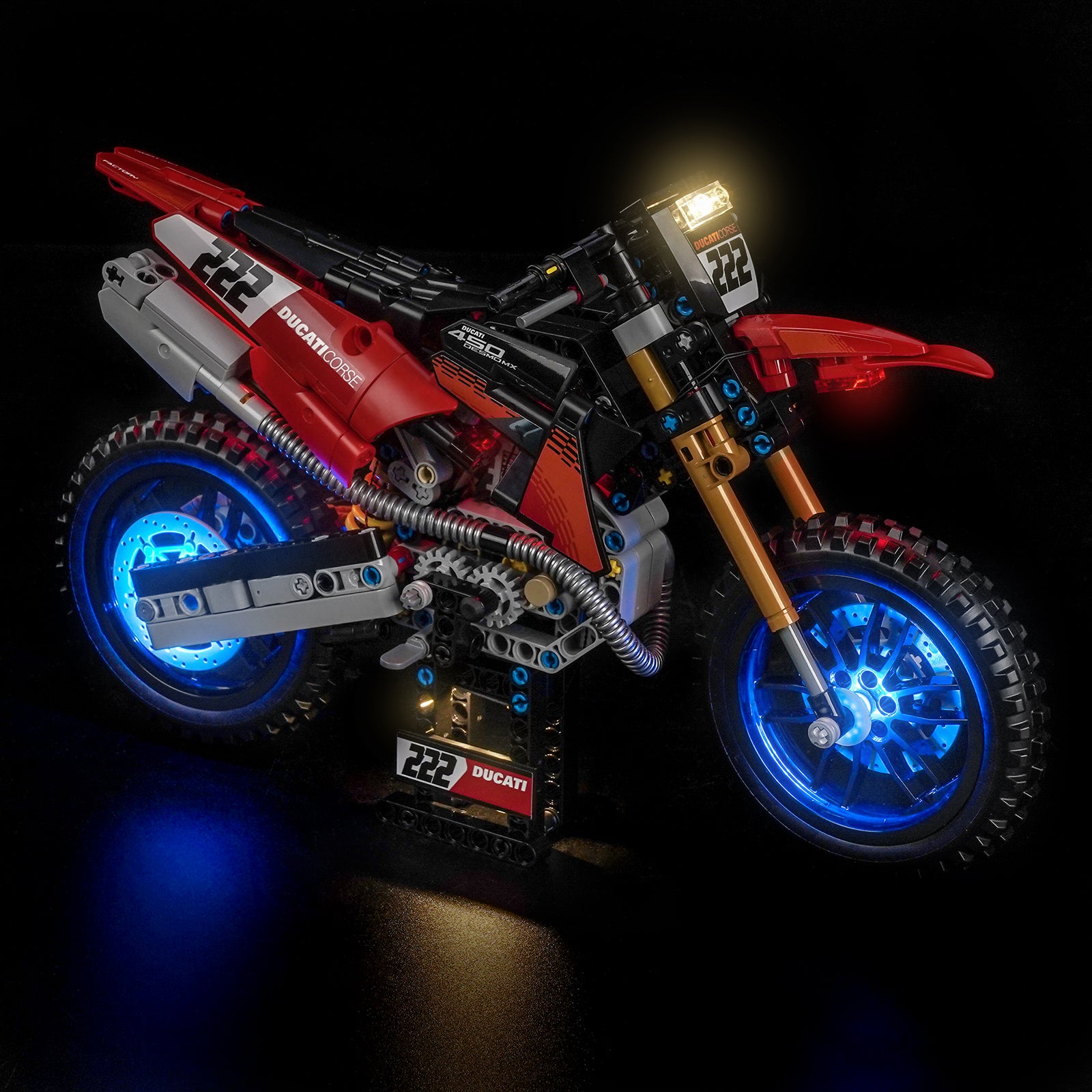 BrickBling Light Kit for LEGO Technic Ducati Desmo450 MX Factory Motorcycle 42238