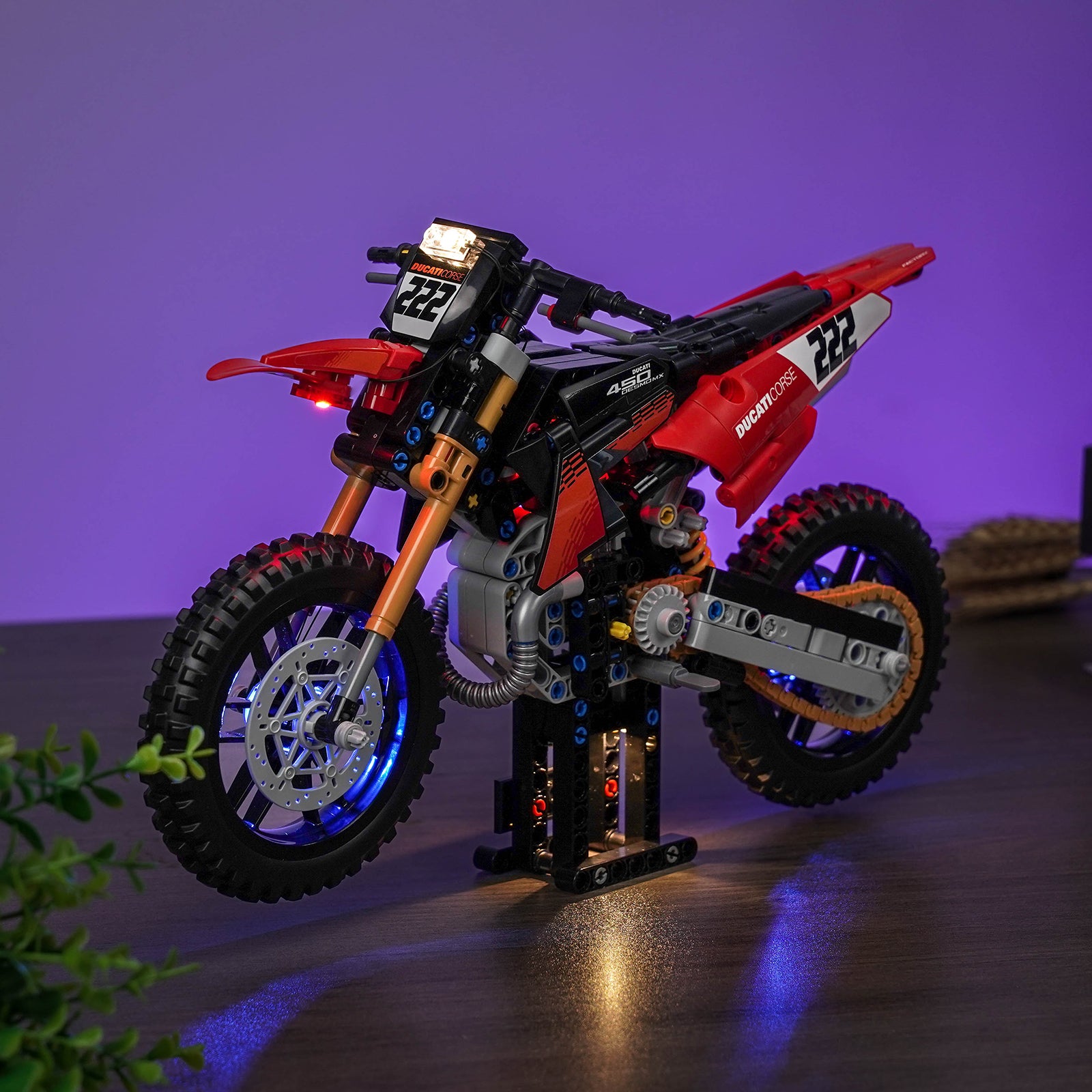 BrickBling Light Kit for LEGO Technic Ducati Desmo450 MX Factory Motorcycle 42238