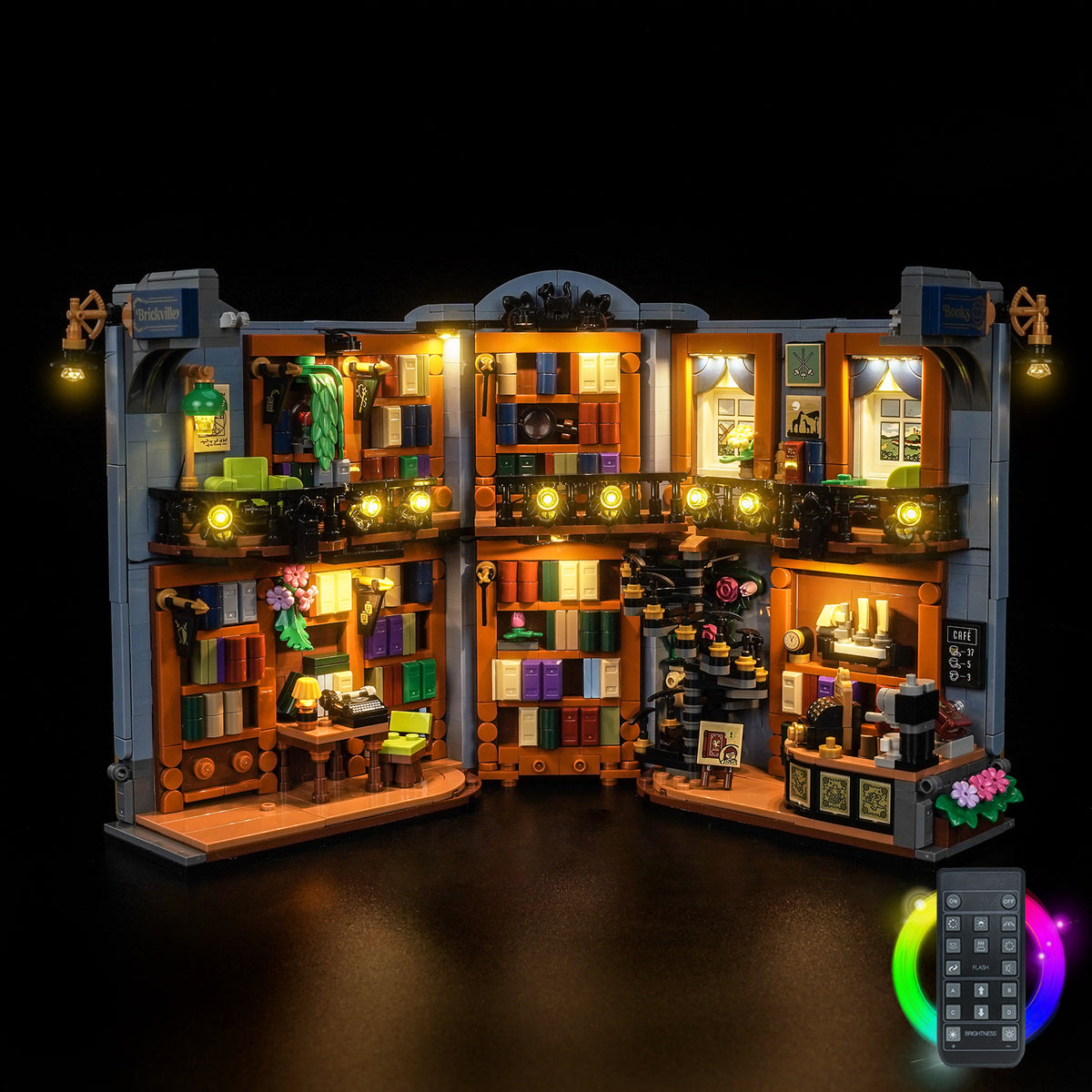 LED Light Kit for LEGO Icons Bookstore: Book Nook 11379 Remote Control Version