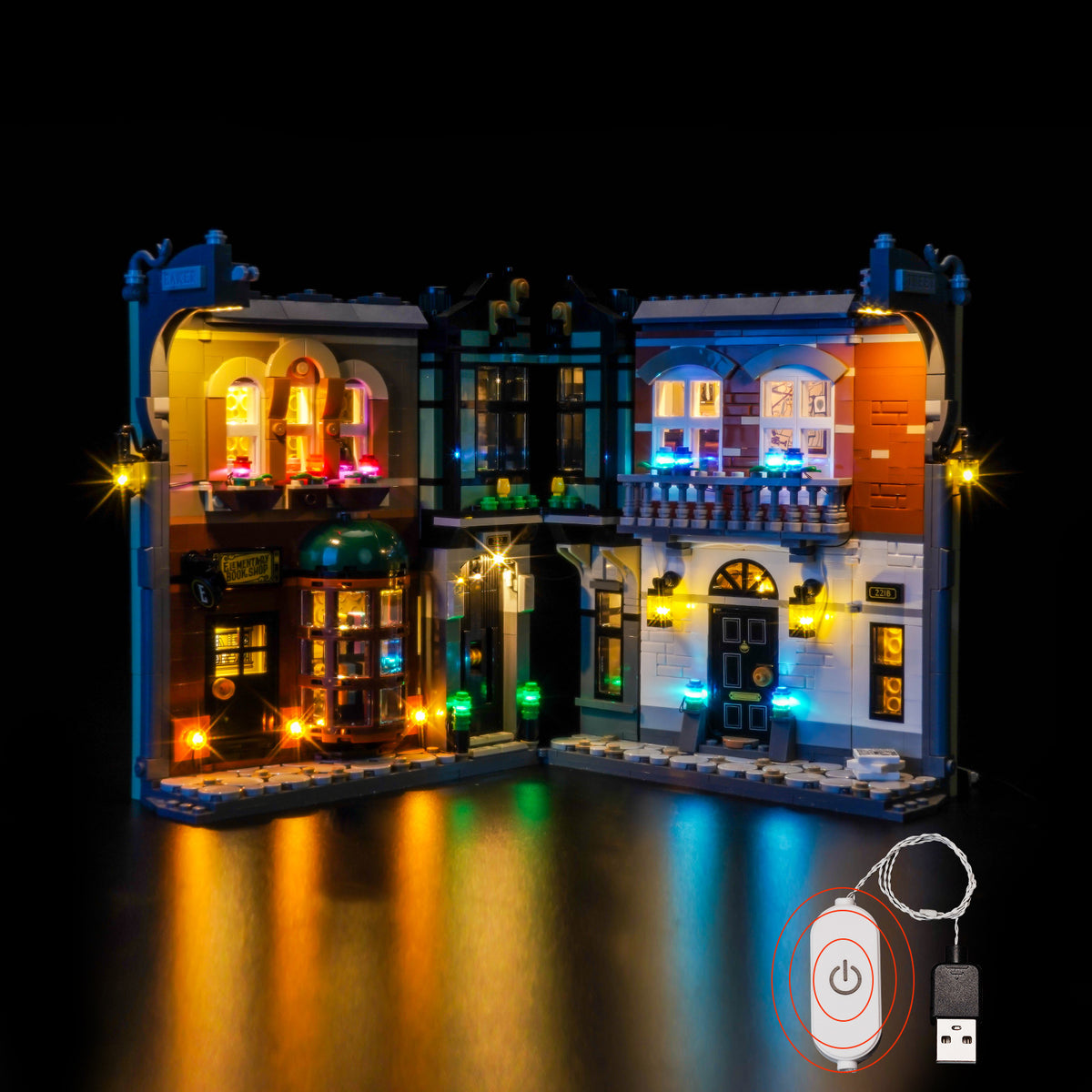 LED Light Kit for LEGO Icons Sherlock Holmes: Book Nook 10351