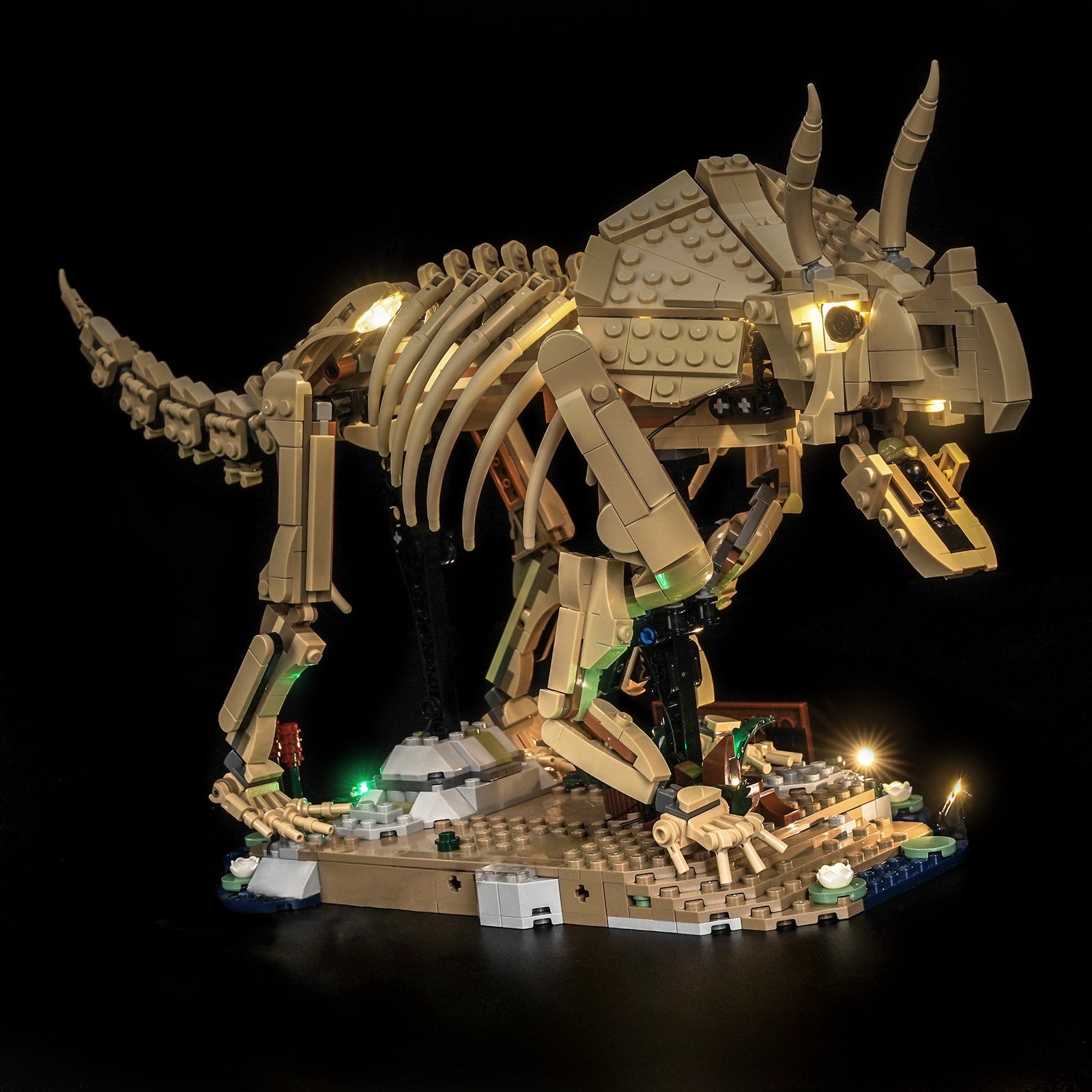 BrickBling Light Kit for LEGO Jurassic World Dinosaur Fossils: Triceratops 77985