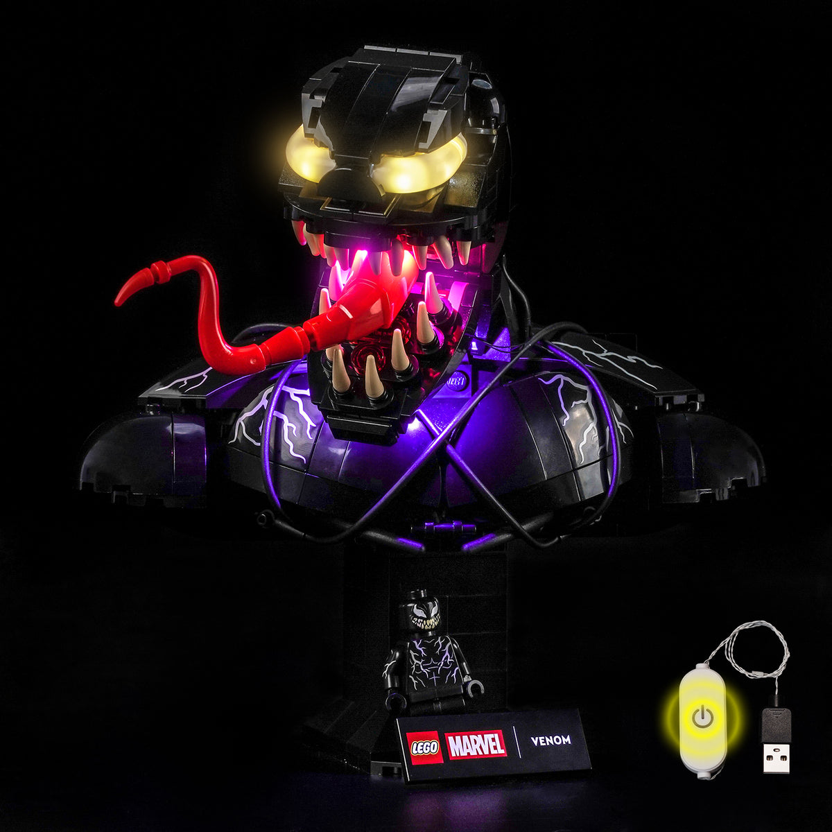 LED Light Kit for LEGO Marvel Venom Bust 76356