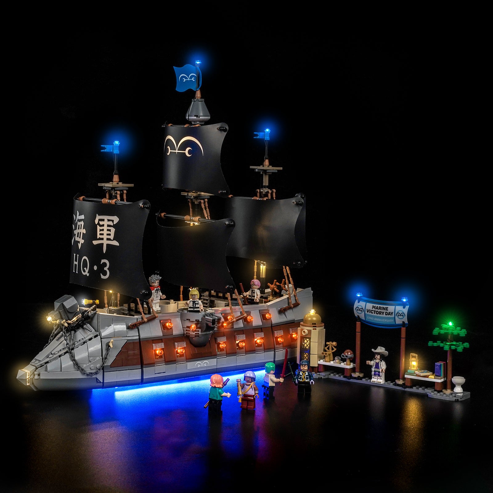 BrickBling Light Kit for LEGO One Piece Garp's Marine Battleship 75646