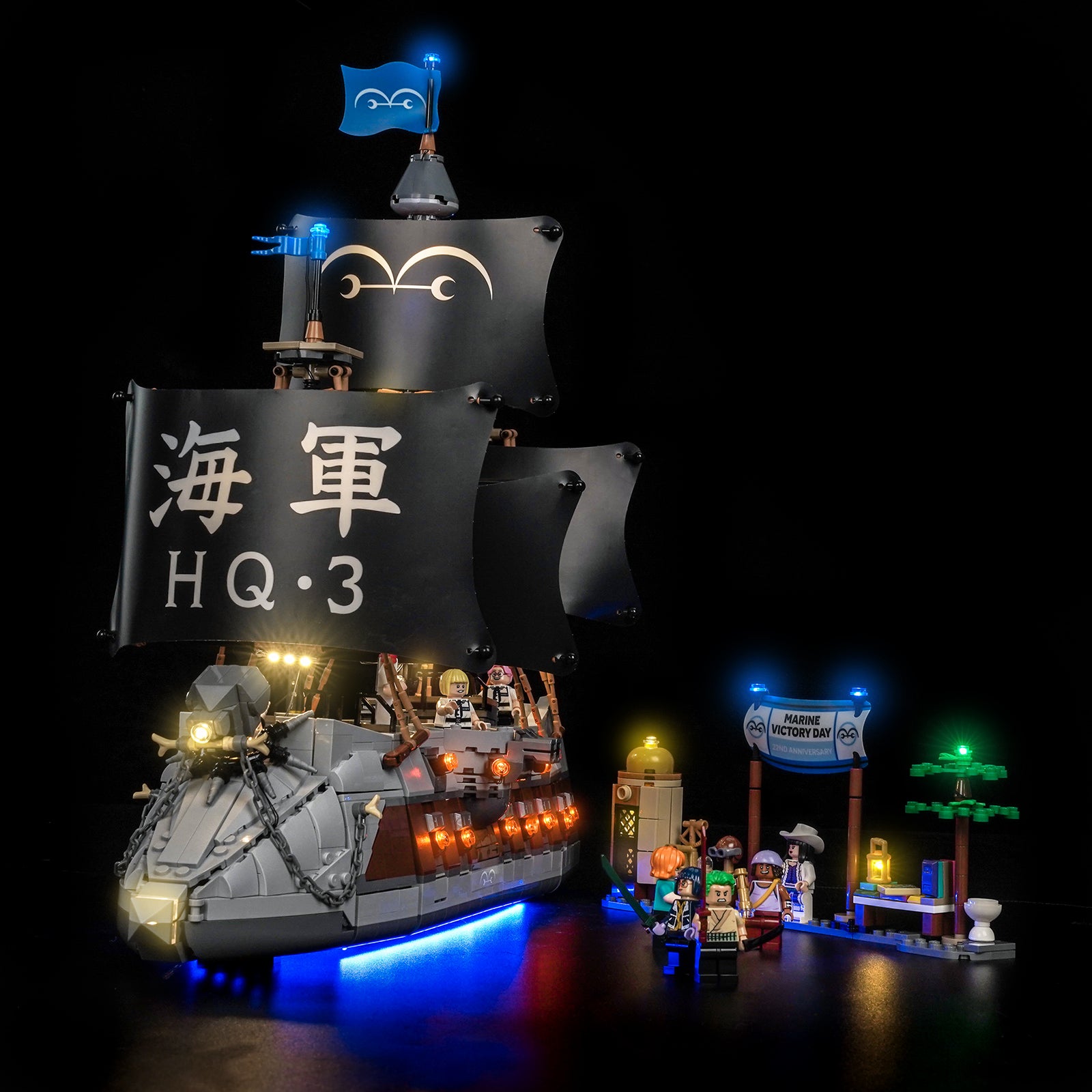 BrickBling Light Kit for LEGO One Piece Garp's Marine Battleship 75646