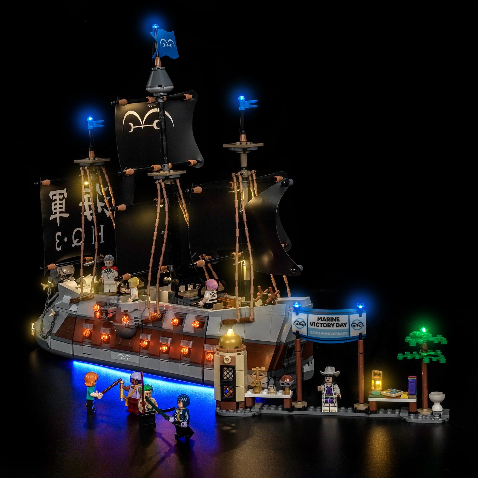 BrickBling Light Kit for LEGO One Piece Garp's Marine Battleship 75646
