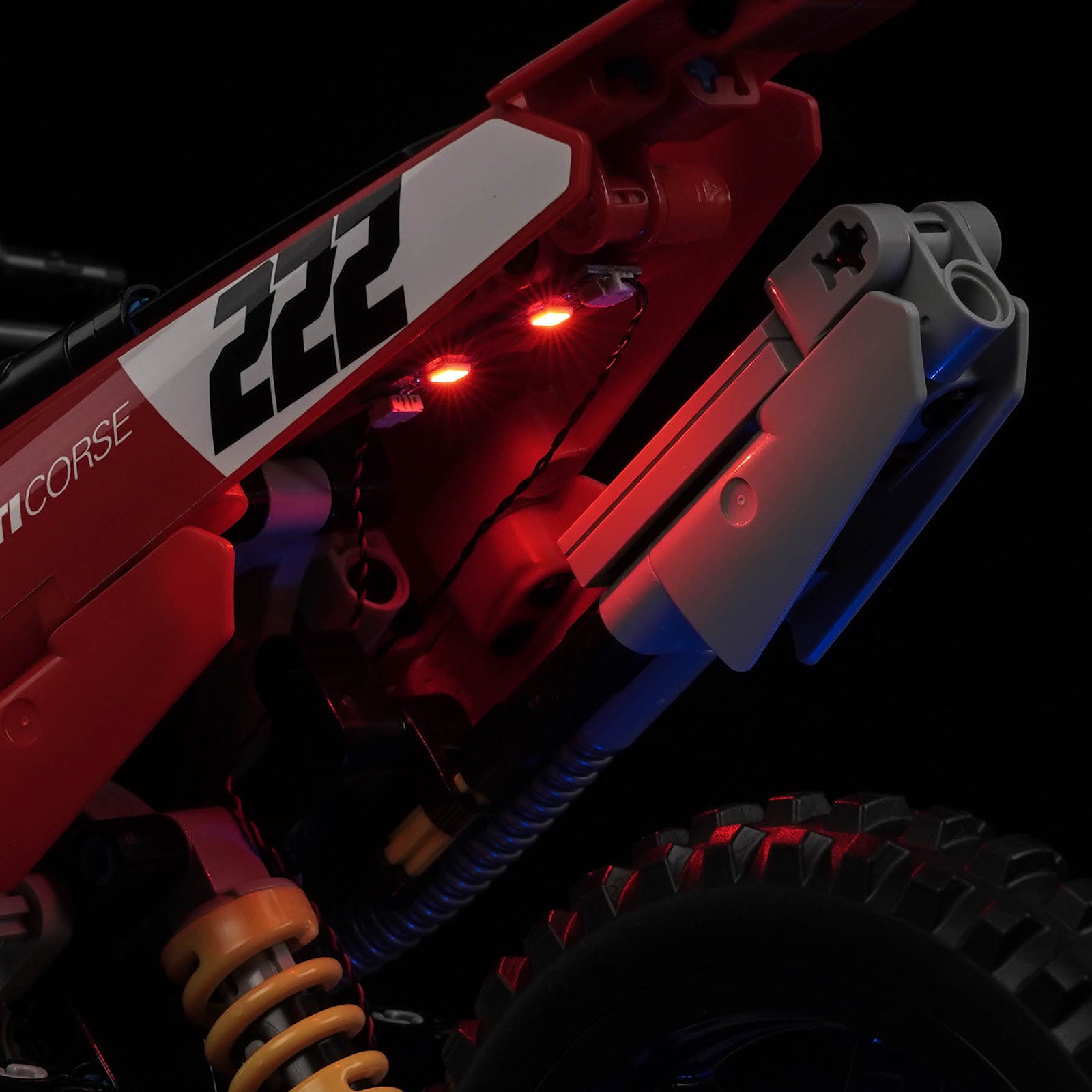 BrickBling Light Kit for LEGO Technic Ducati Desmo450 MX Factory Motorcycle 42238