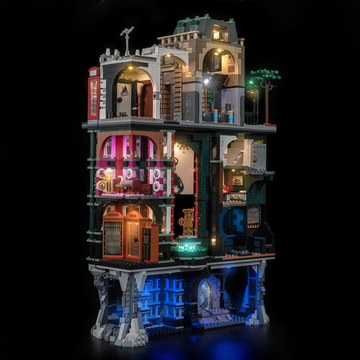 LEGO Ministry of Magic 76476 BrickBling Lights – Underground Level with Cool Blue Atmospheric Lighting