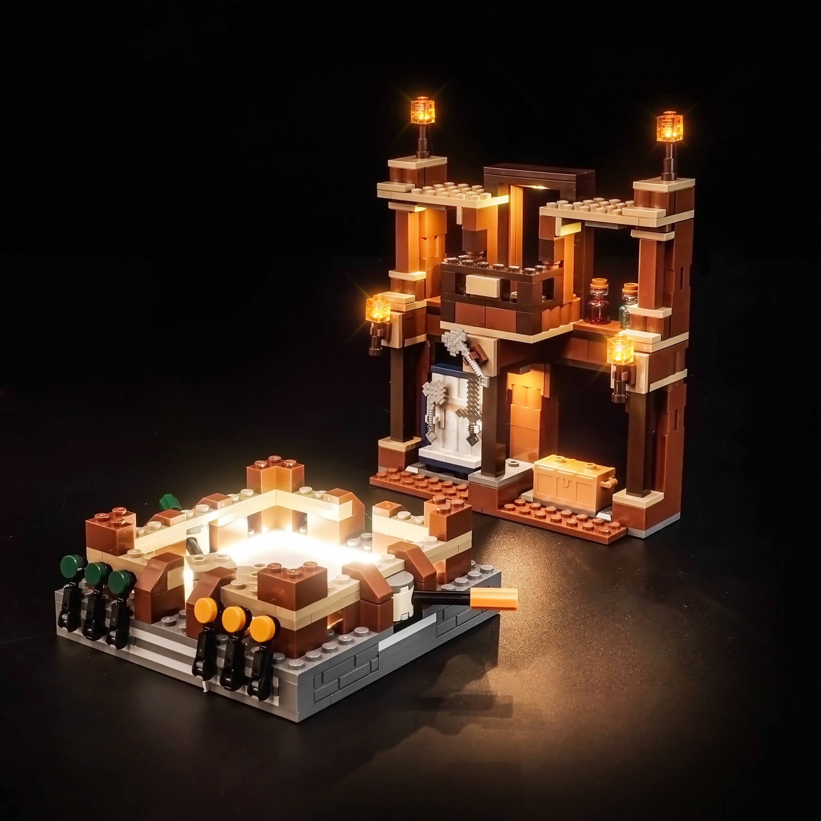 BrickBling Light Kit for LEGO Minecraft Woodland Mansion Fighting Ring 21272