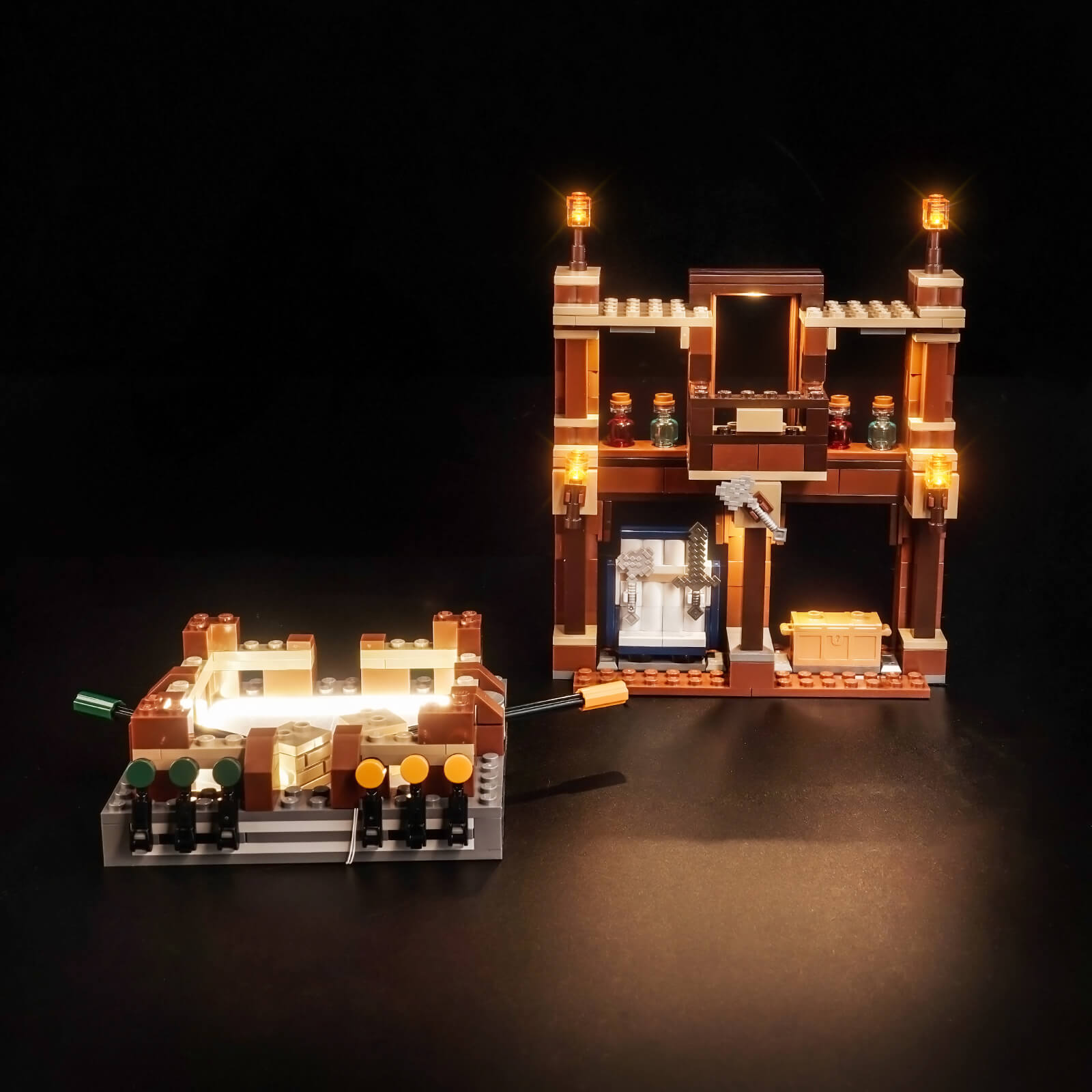 BrickBling Light Kit for LEGO Minecraft Woodland Mansion Fighting Ring 21272