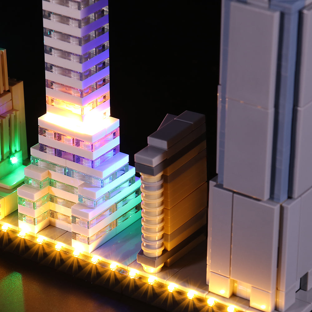 BrickBling Light Kit For LEGO City Skyline Series New York 21028 Version 1