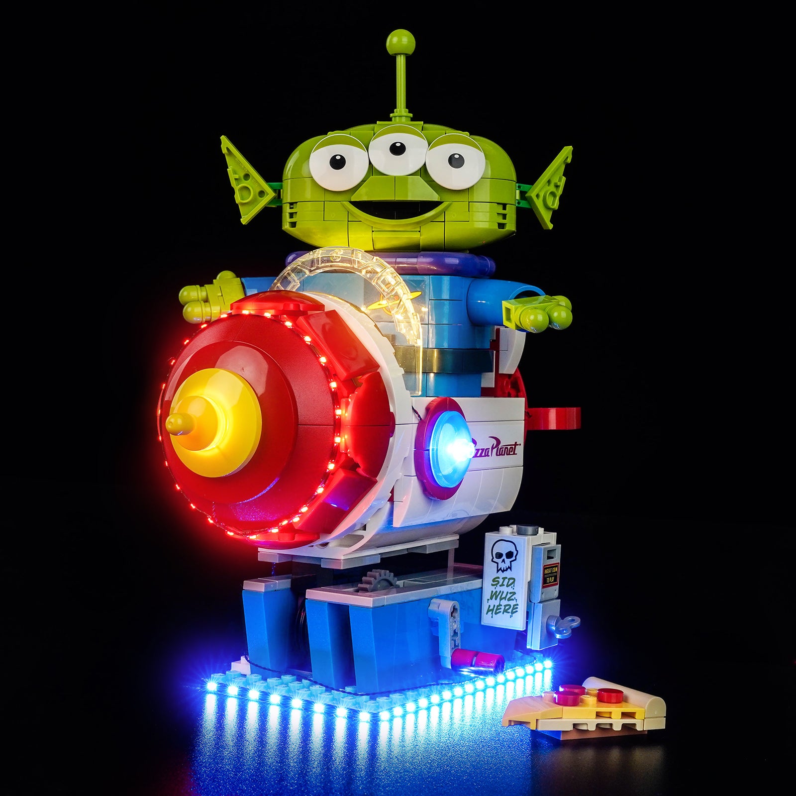 BrickBling Light Kit for LEGO Disney Alien with Pizza Planet Rocket Ride 43307