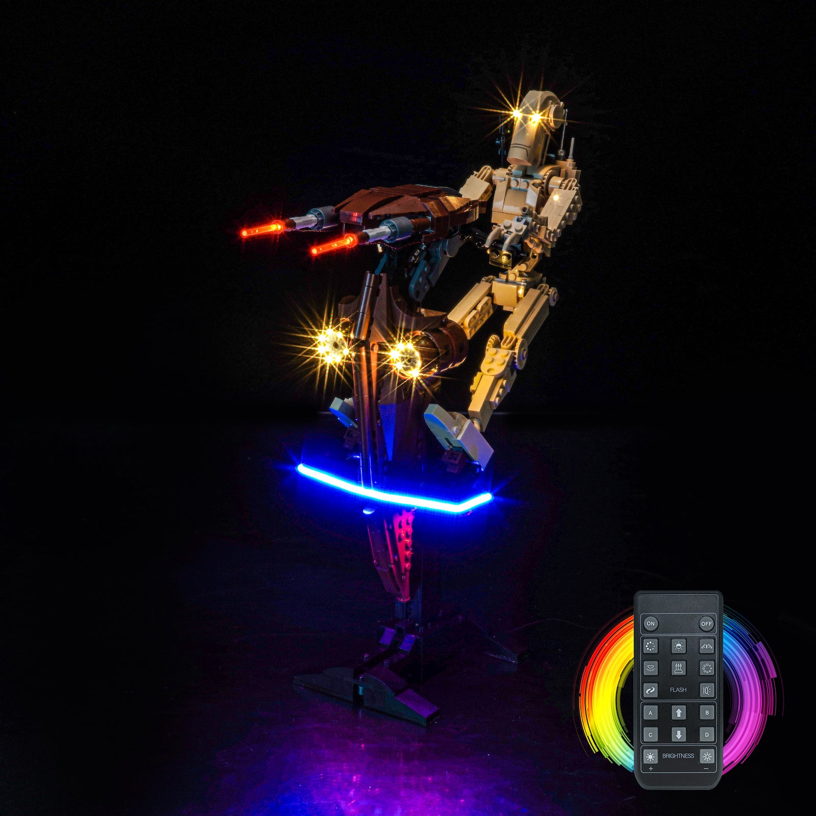 BrickBling Light Kit for LEGO Star Wars Battle Droid™ with STAP 75428