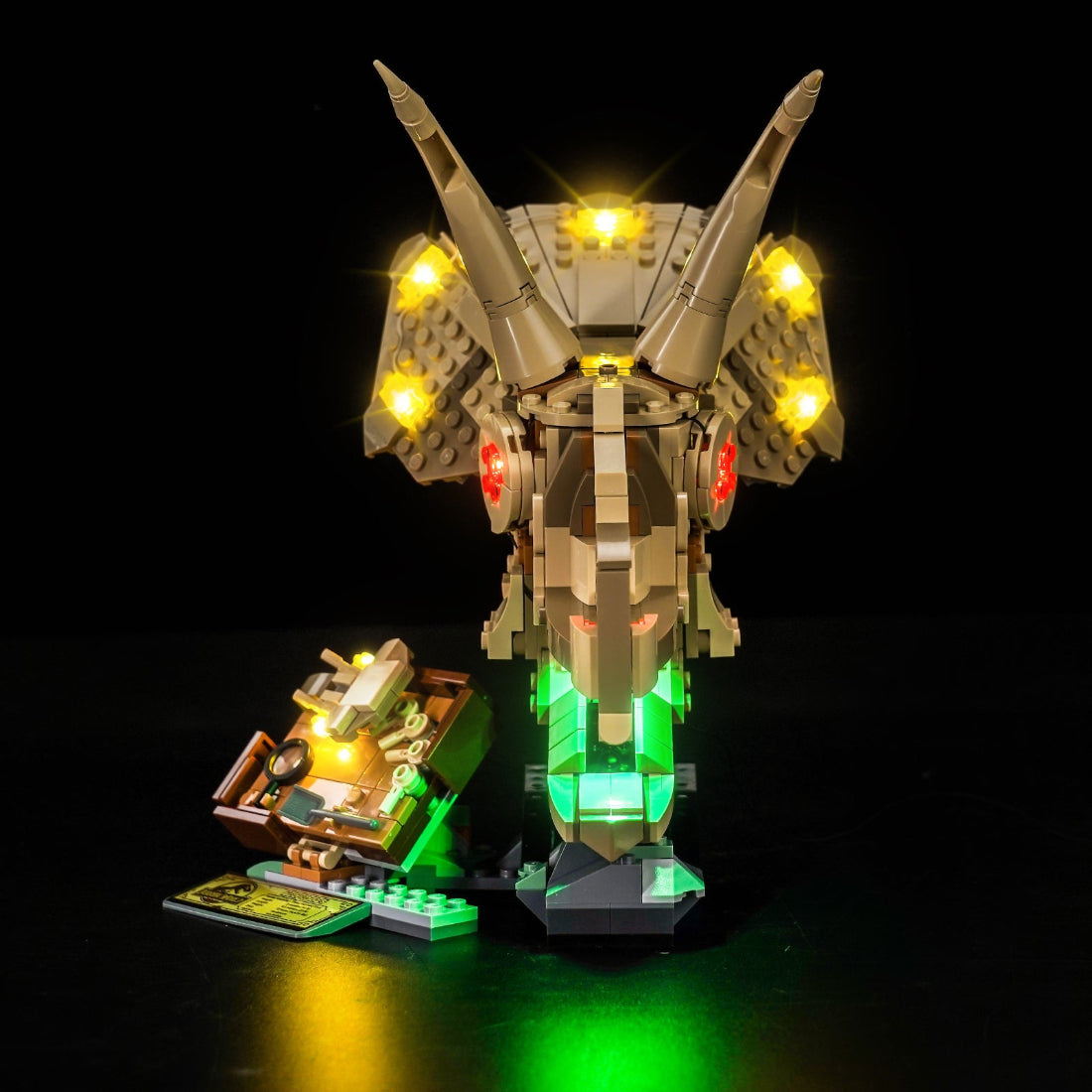 BrickBling Light Kit for LEGO Jurassic World Dinosaur Fossils: Triceratops Skull 76969