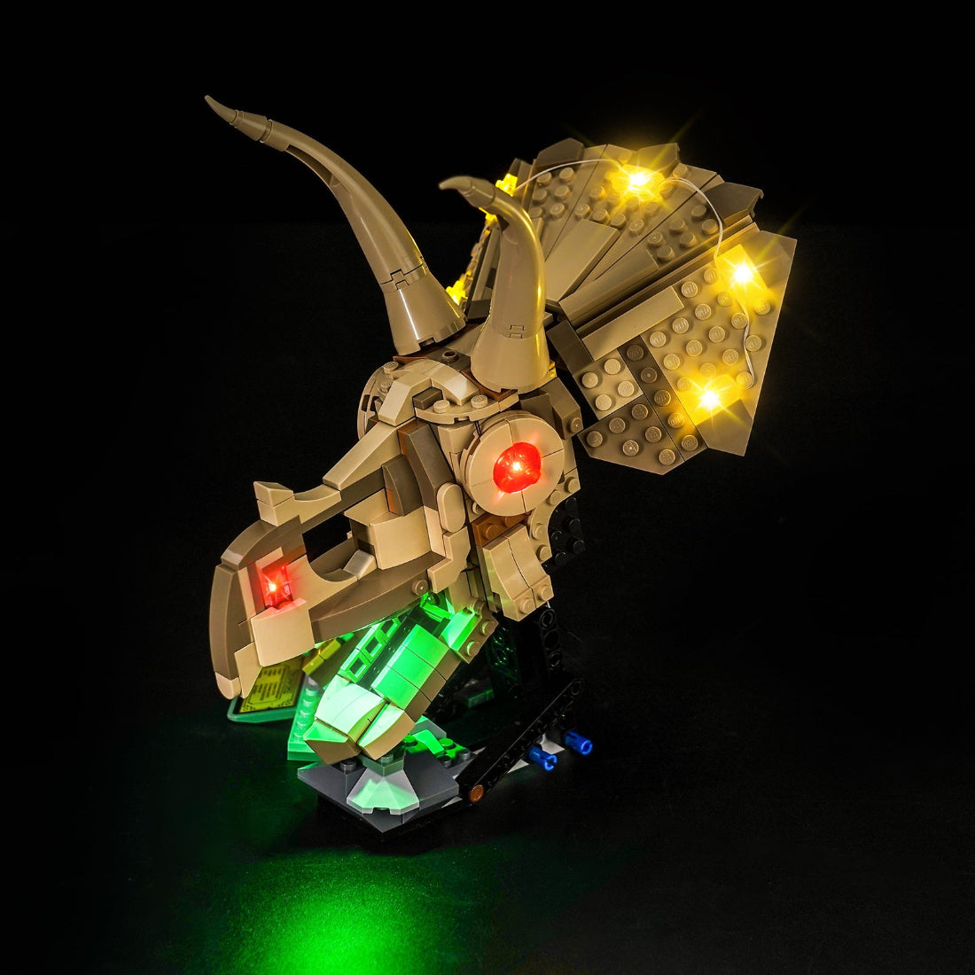 BrickBling Light Kit for LEGO Jurassic World Dinosaur Fossils: Triceratops Skull 76969
