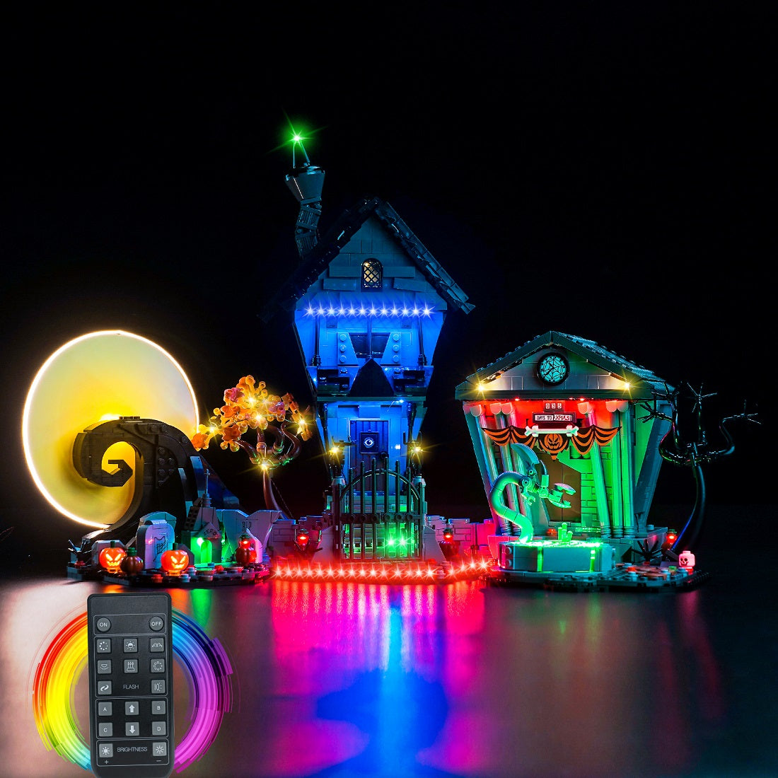 BrickBling Light Kit for LEGO Ideas Disney Tim Burton's The Nightmare Before Christmas 21351  Plus Version Remote Control Version