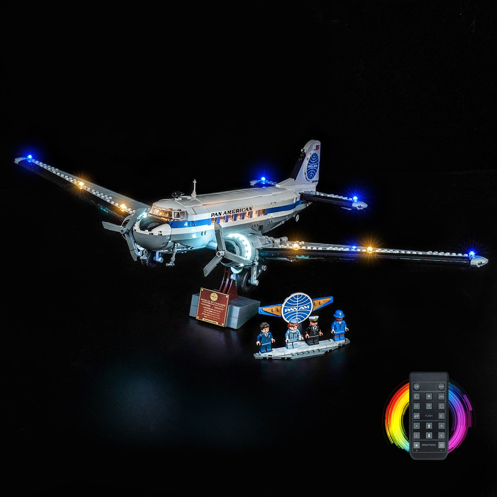 LEGO アイコンズ ダグラス™ DC-3™ PAN AM® エアライナー 11378 用 LED