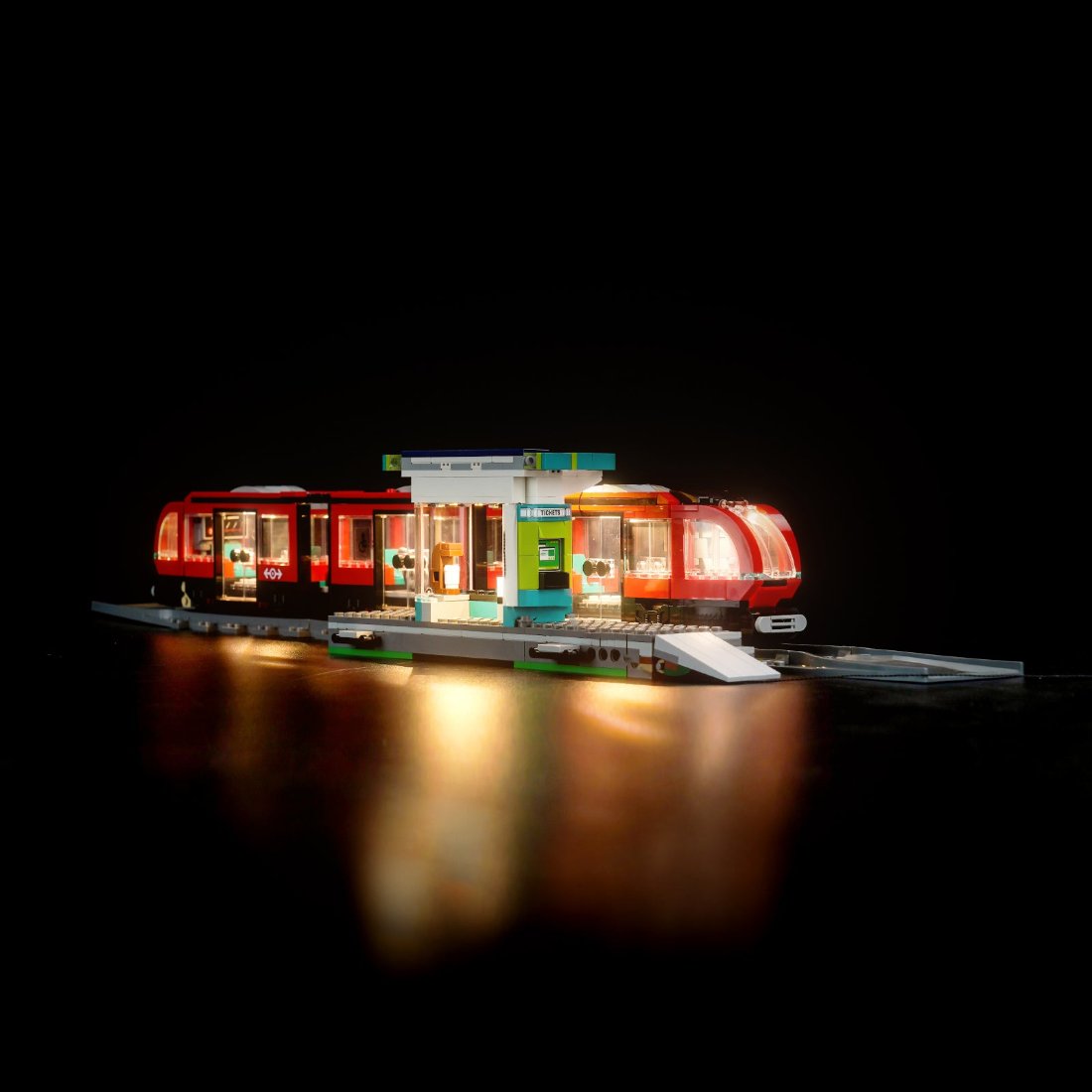 BrickBling Light Kit for LEGO City Downtown Streetcar and Station 60423