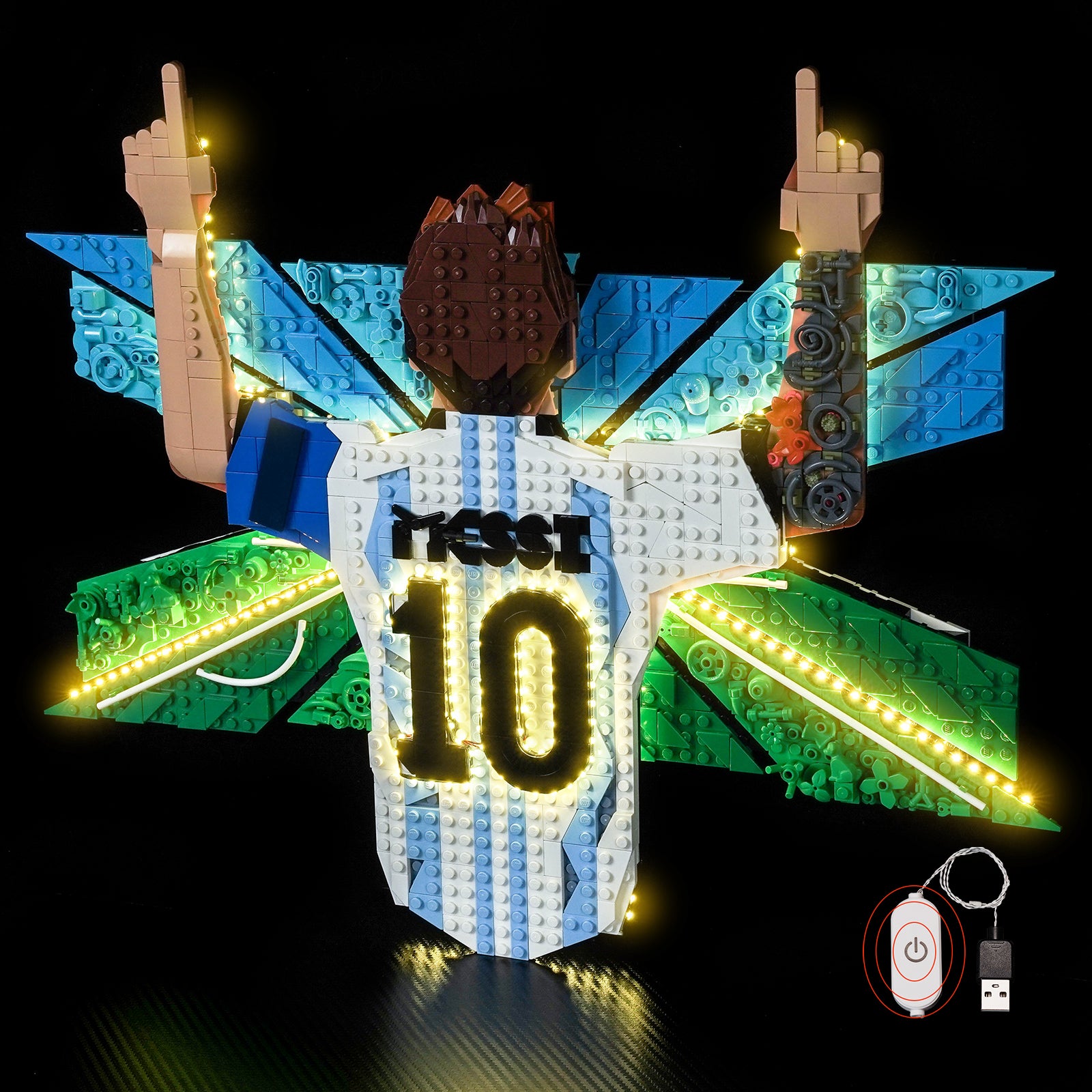 BrickBling Light Kit for LEGO Editions Lionel Messi – Celebration 43018