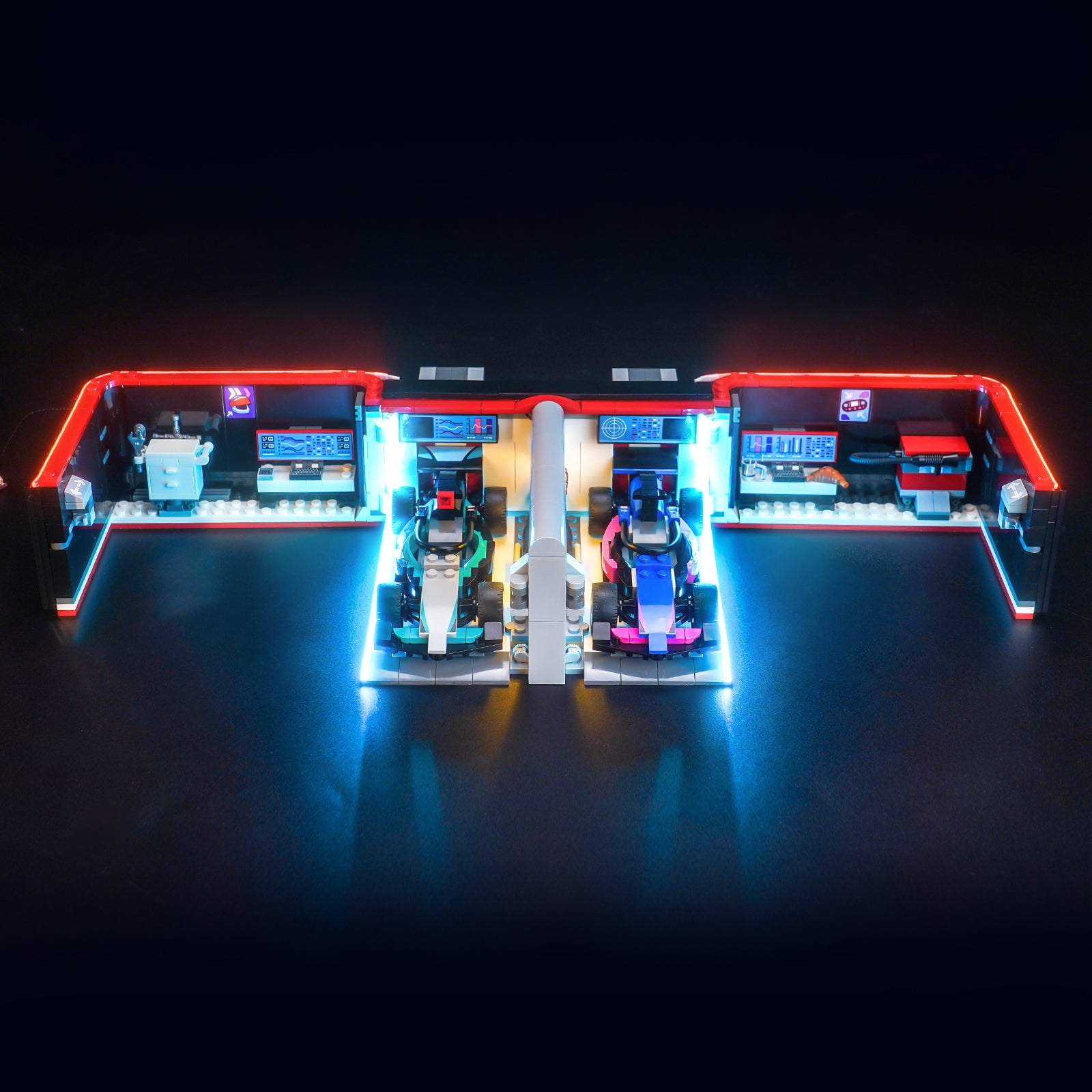 BrickBling Light Kit for LEGO City F1® Garage & Mercedes-AMG & Alpine Cars 60444