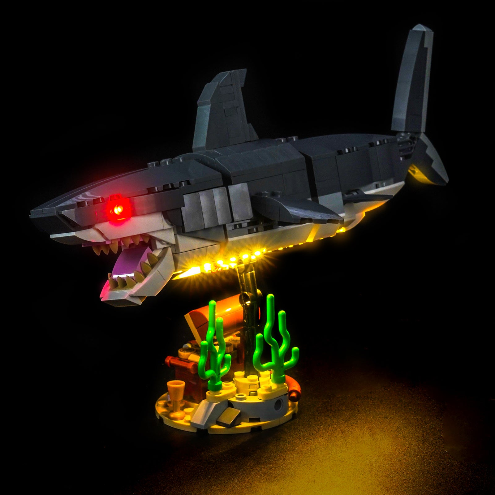 BrickBling Light Kit for LEGO Creator 3-in-1 Fierce Shark with a Treasure Chest 31381