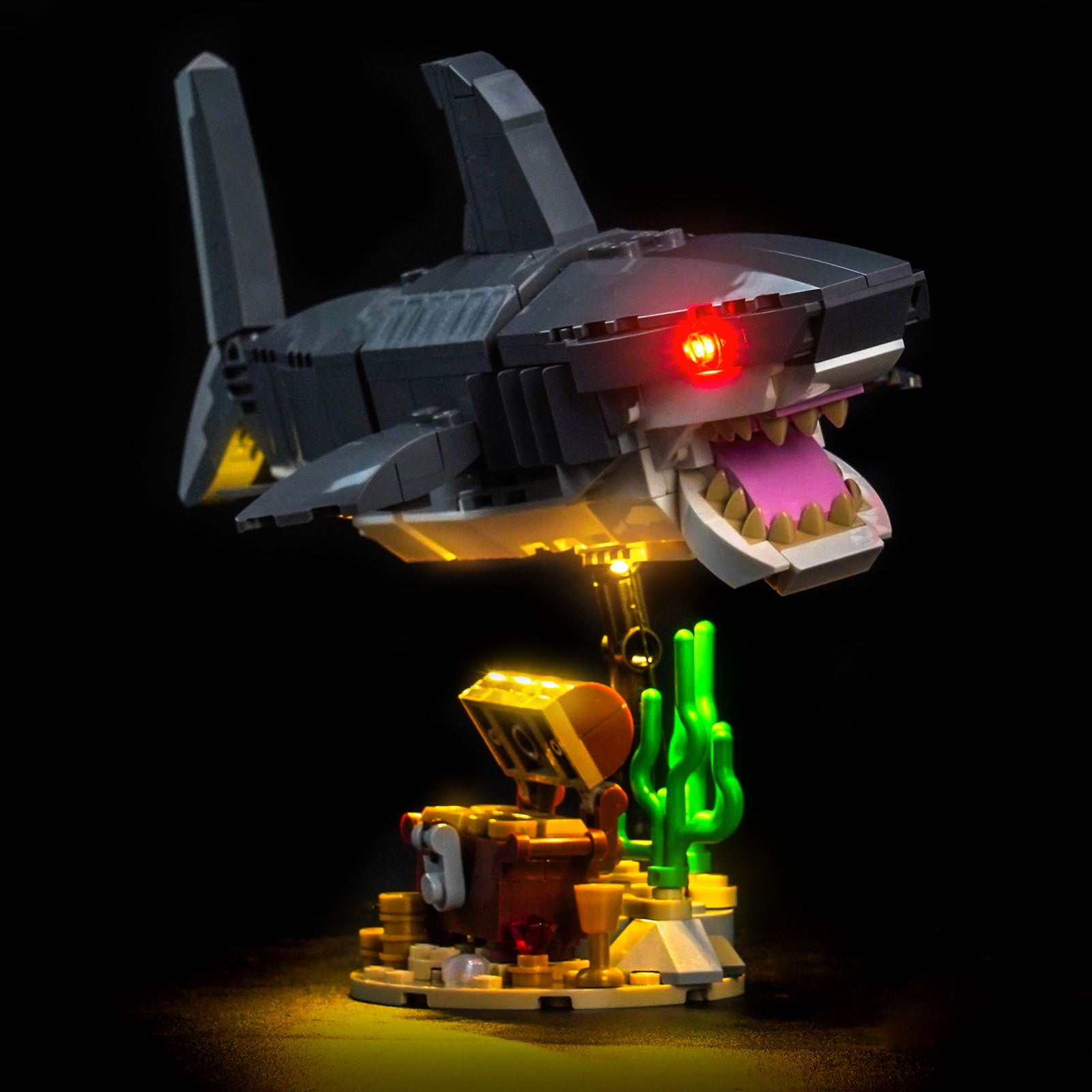 BrickBling Light Kit for LEGO Creator 3-in-1 Fierce Shark with a Treasure Chest 31381