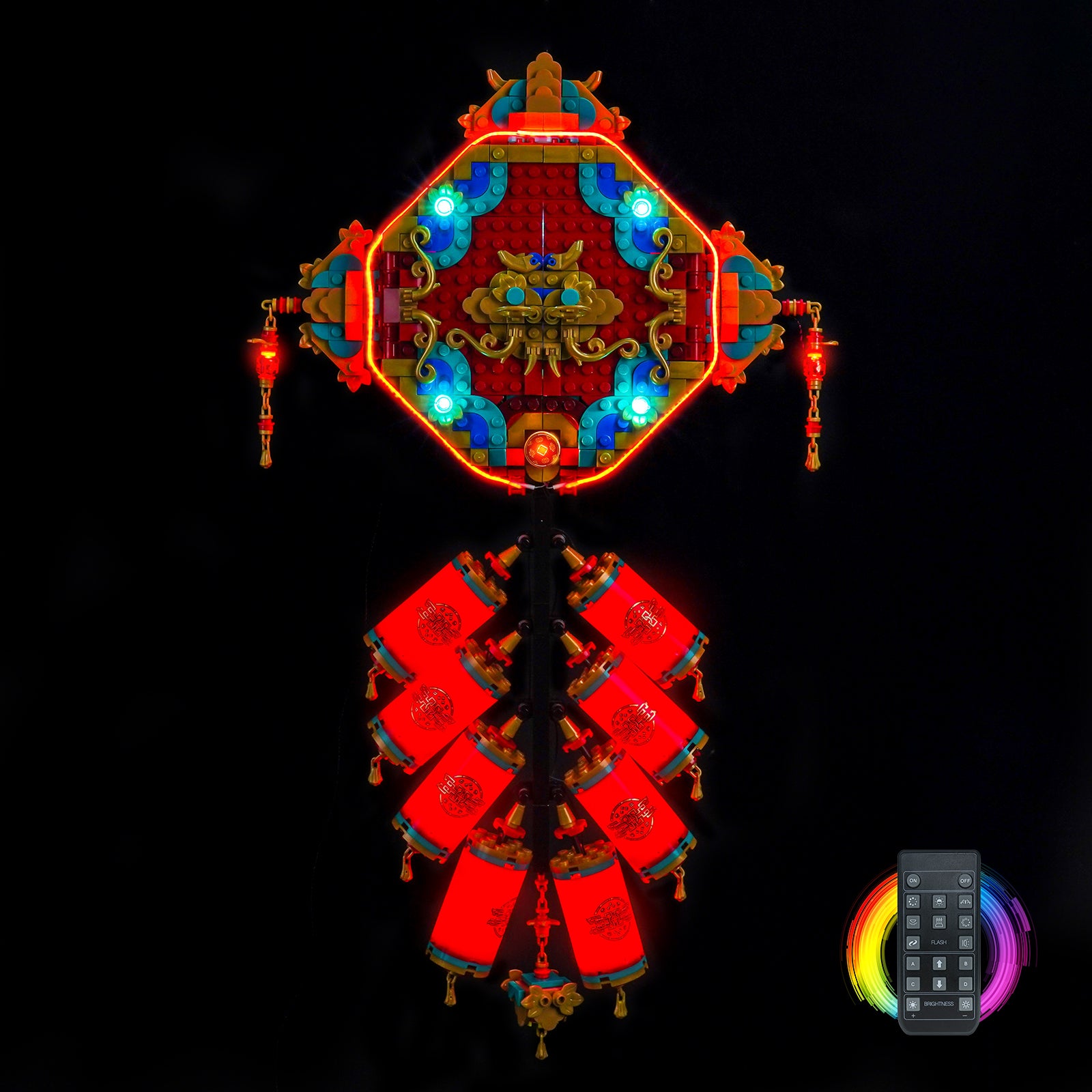 LED Light Kit for LEGO Fortune Firecracker 80118
