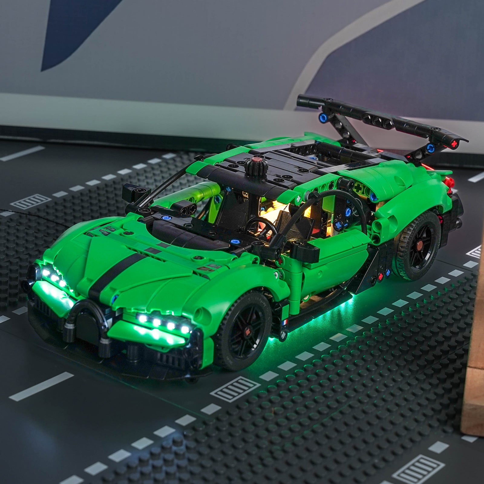 BrickBling Light Kit for LEGO Technic Green Bugatti Chiron Pur Sport Hypercar 42241