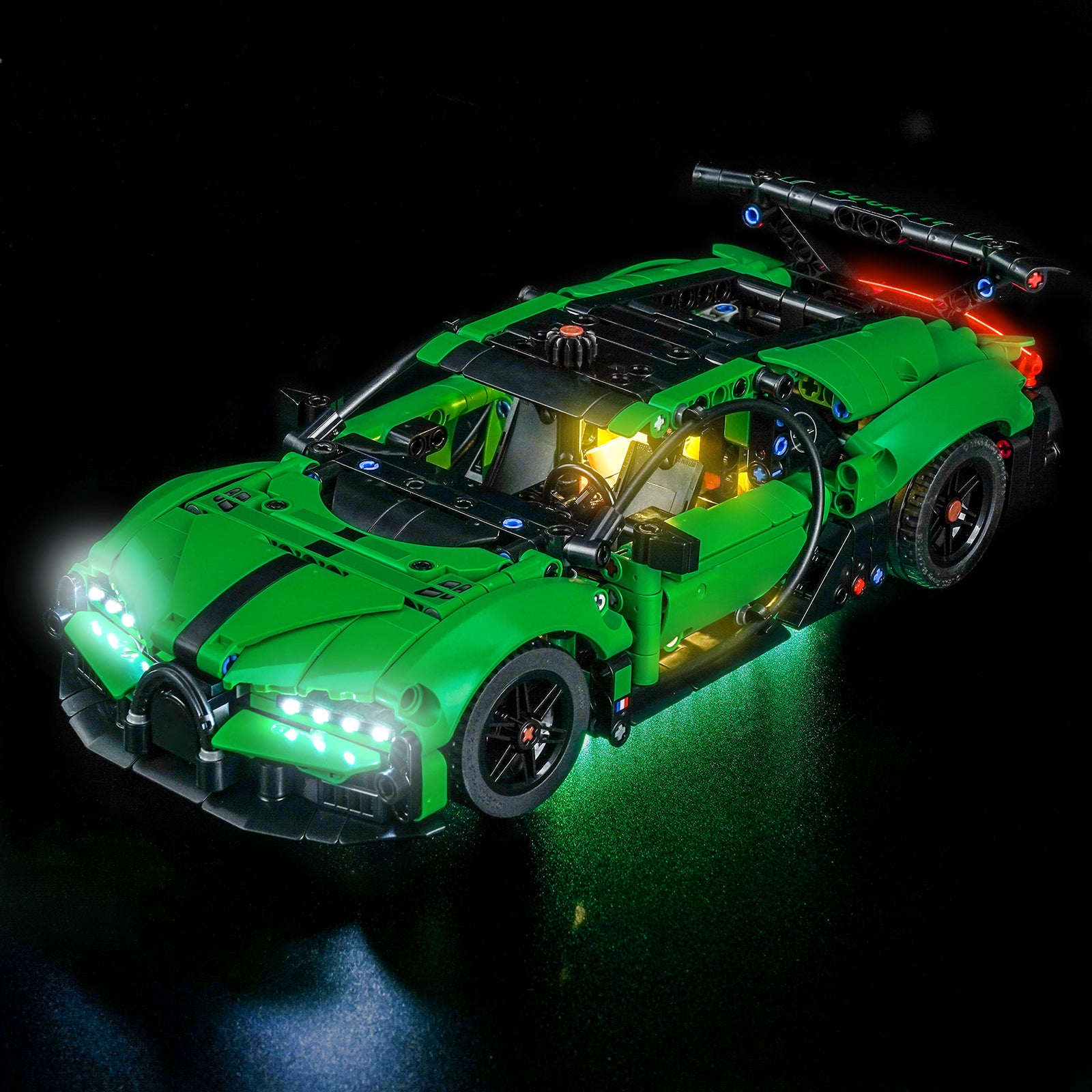 BrickBling Light Kit for LEGO Technic Green Bugatti Chiron Pur Sport Hypercar 42241