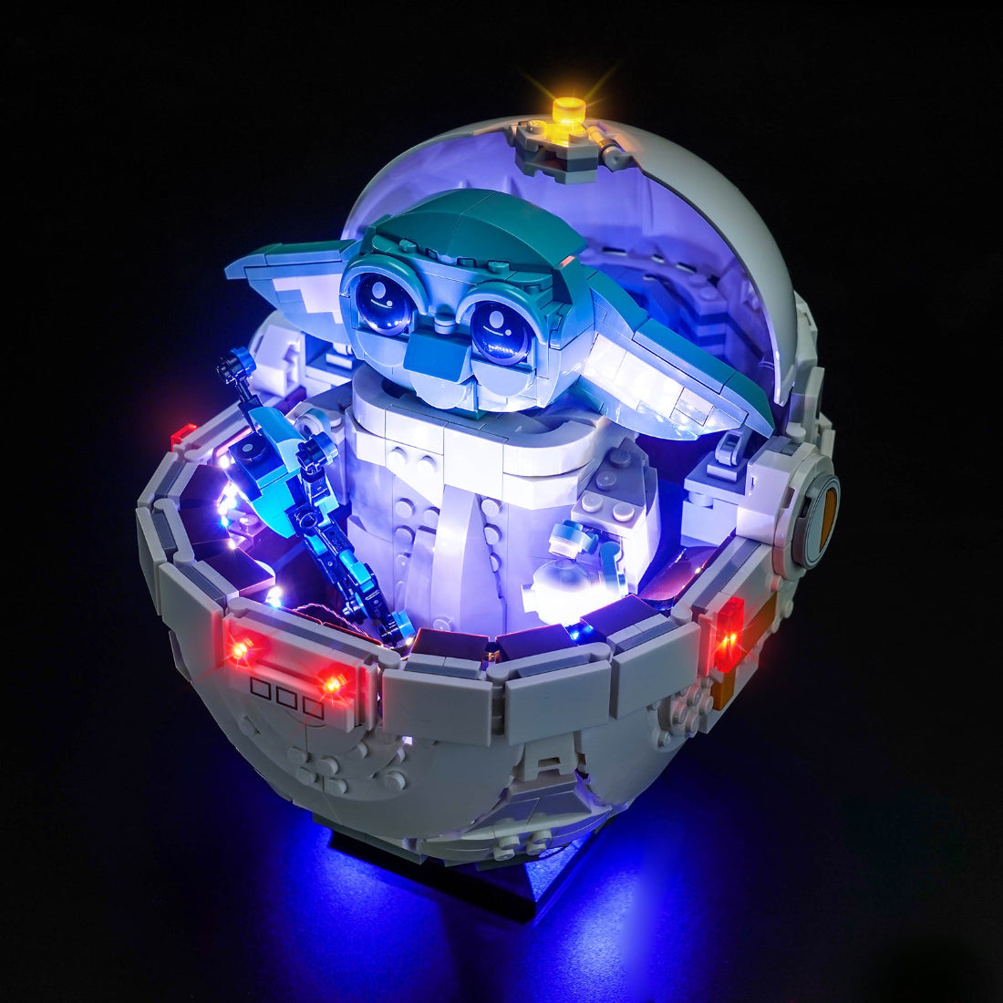 BrickBling Light Kit for LEGO Star Wars Grogu™ with Hover Pram 75403