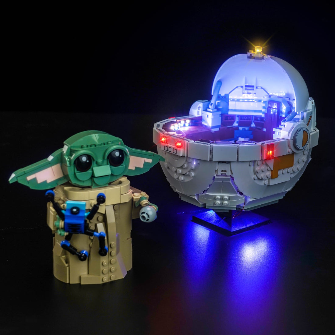 BrickBling Light Kit for LEGO Star Wars Grogu™ with Hover Pram 75403