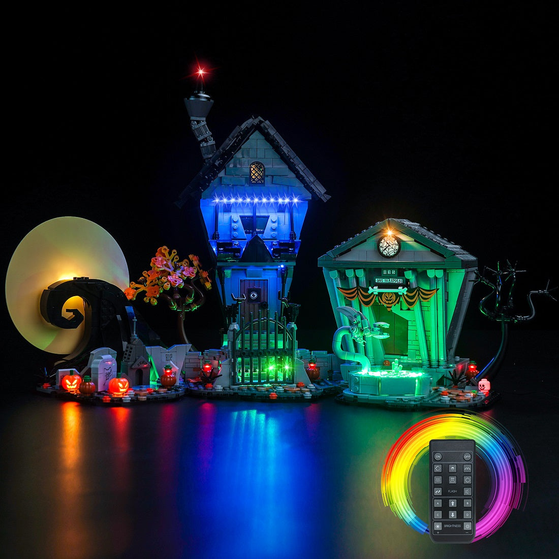 BrickBling Light Kit for LEGO Ideas Disney Tim Burton's The Nightmare Before Christmas 21351 Remote Control Version