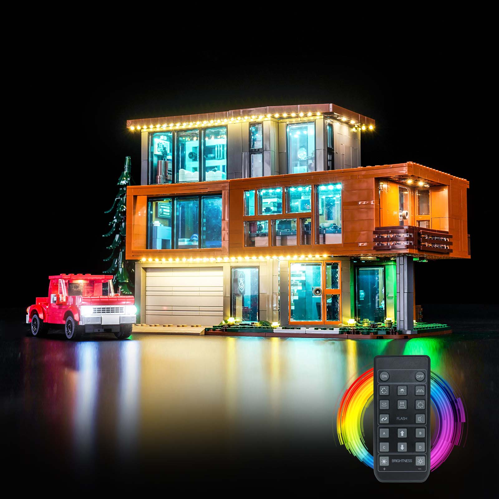 BrickBling Light Kit for LEGO Ideas Twilight The Cullen House 21354 Remote Control Version