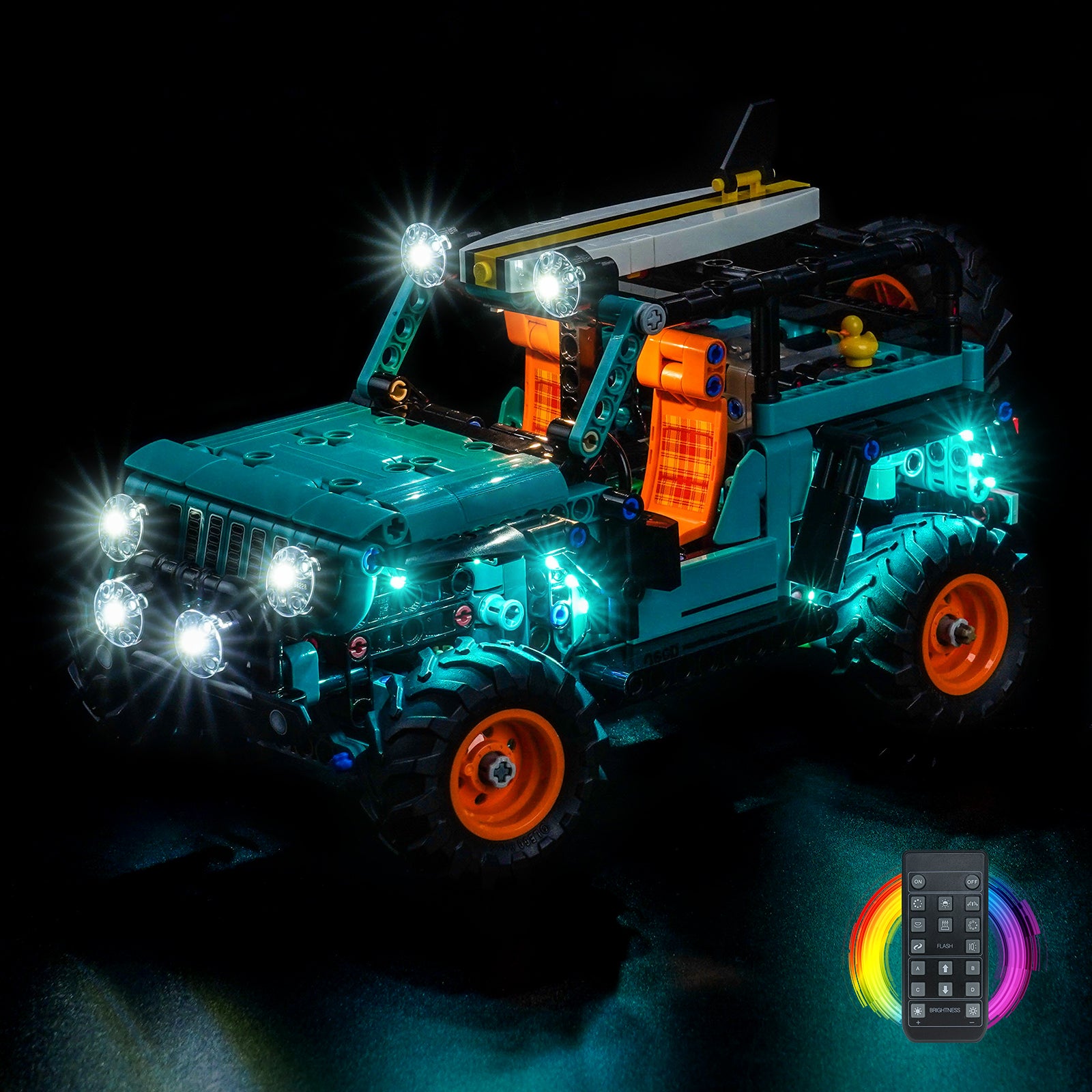 BrickBling Light Kit for LEGO Technic Jeep® Wrangler Rubicon SUV 42227