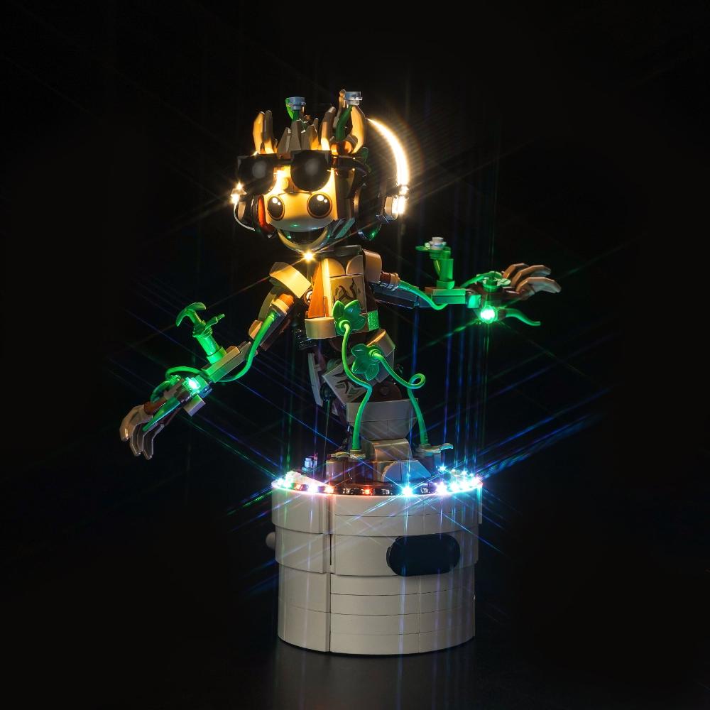 BrickBling Light Kit for LEGO Marvel Dancing Groot 76297 