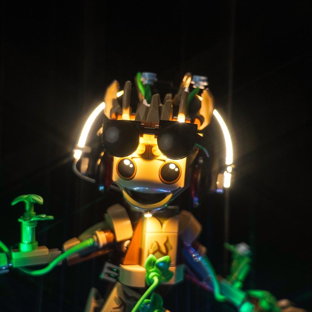 BrickBling Light Kit for LEGO Marvel Dancing Groot 76297 