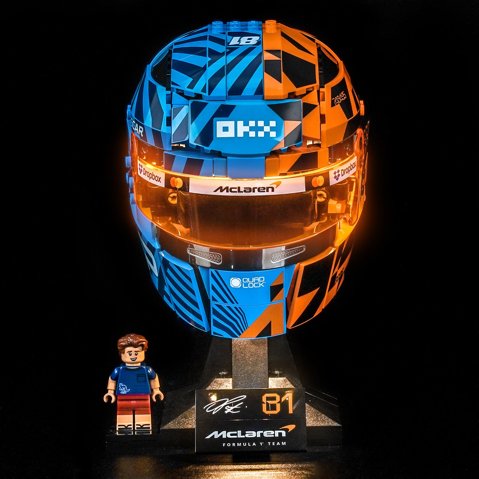 BrickBling Light Kit for LEGO Editions McLaren Mastercard F1® Team Oscar Piastri Helmet 43017