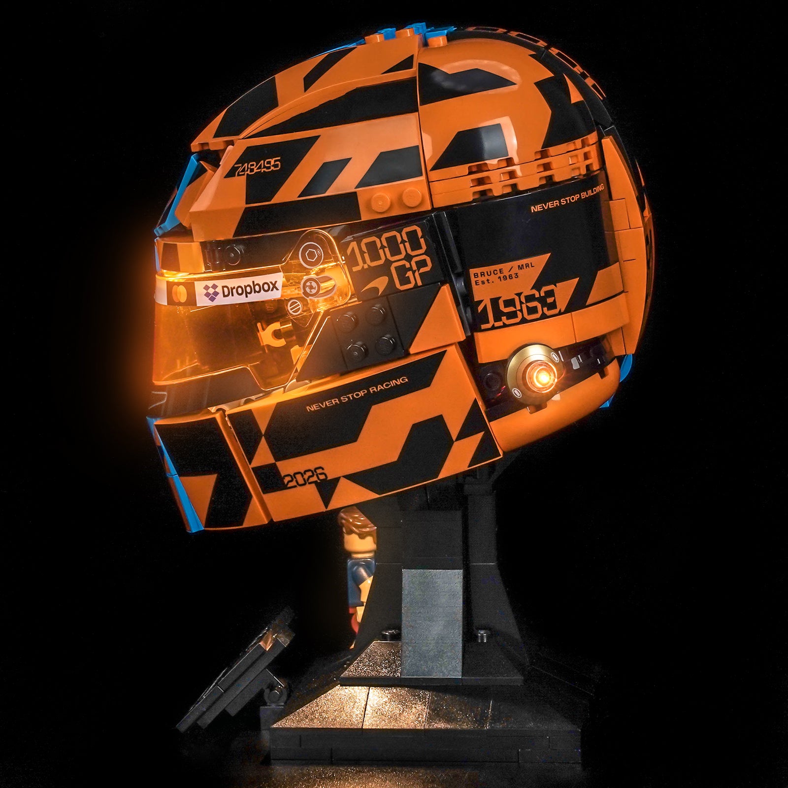 BrickBling Light Kit for LEGO Editions McLaren Mastercard F1® Team Oscar Piastri Helmet 43017