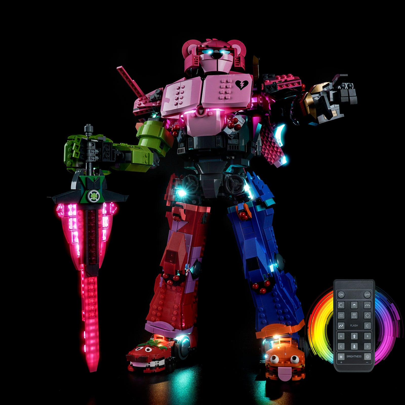BrickBling Light Kit for LEGO Fortnite Mecha Team Leader 77078
