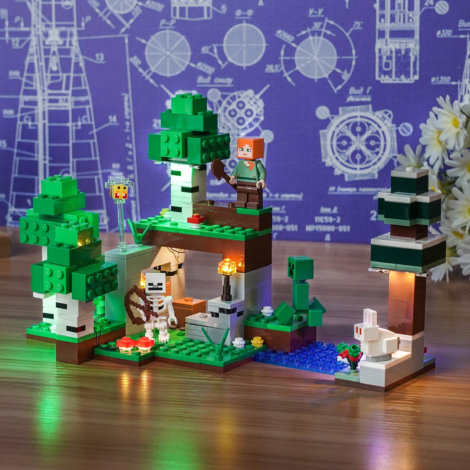 BrickBling Light Kit for LEGO Minecraft First Night Adventure 21593