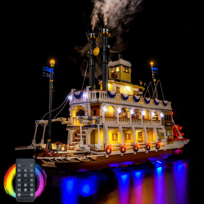 Kit d'éclairage BrickBling pour le bateau à vapeur LEGO Ideas River St