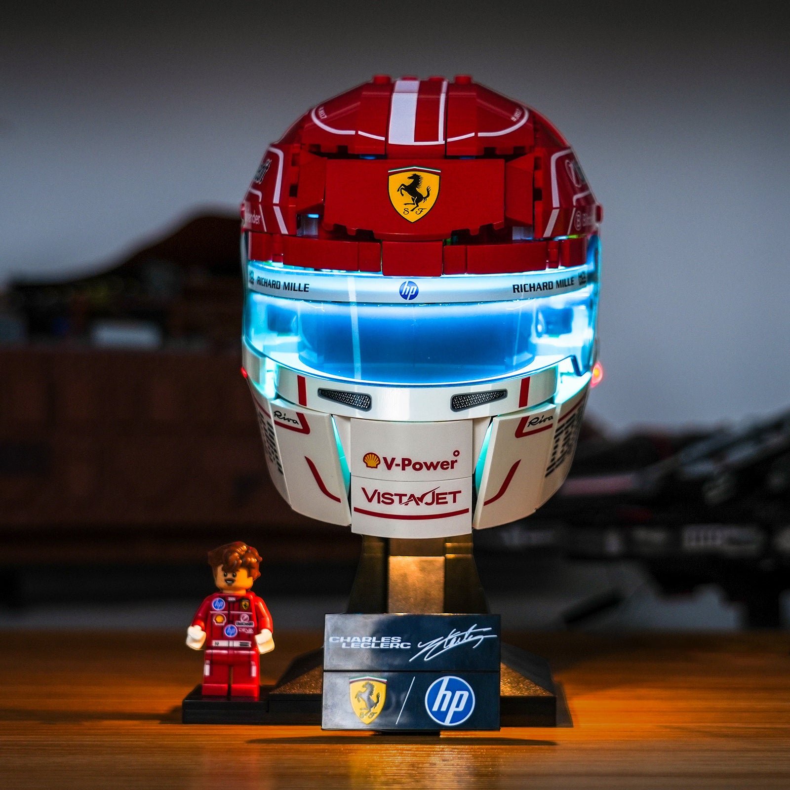 BrickBling Light Kit for LEGO Editions Scuderia Ferrari HP Charles Leclerc Helmet 43014