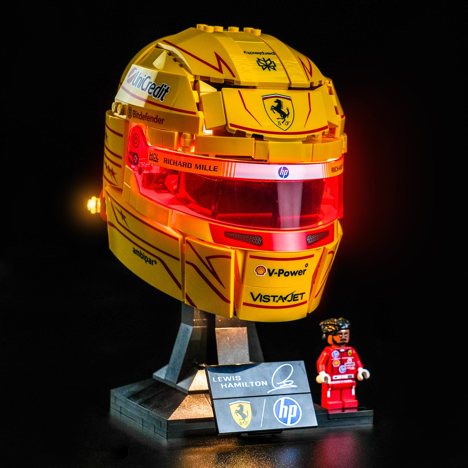 BrickBling Light Kit for LEGO Editions Scuderia Ferrari HP Lewis Hamilton Helmet 43022